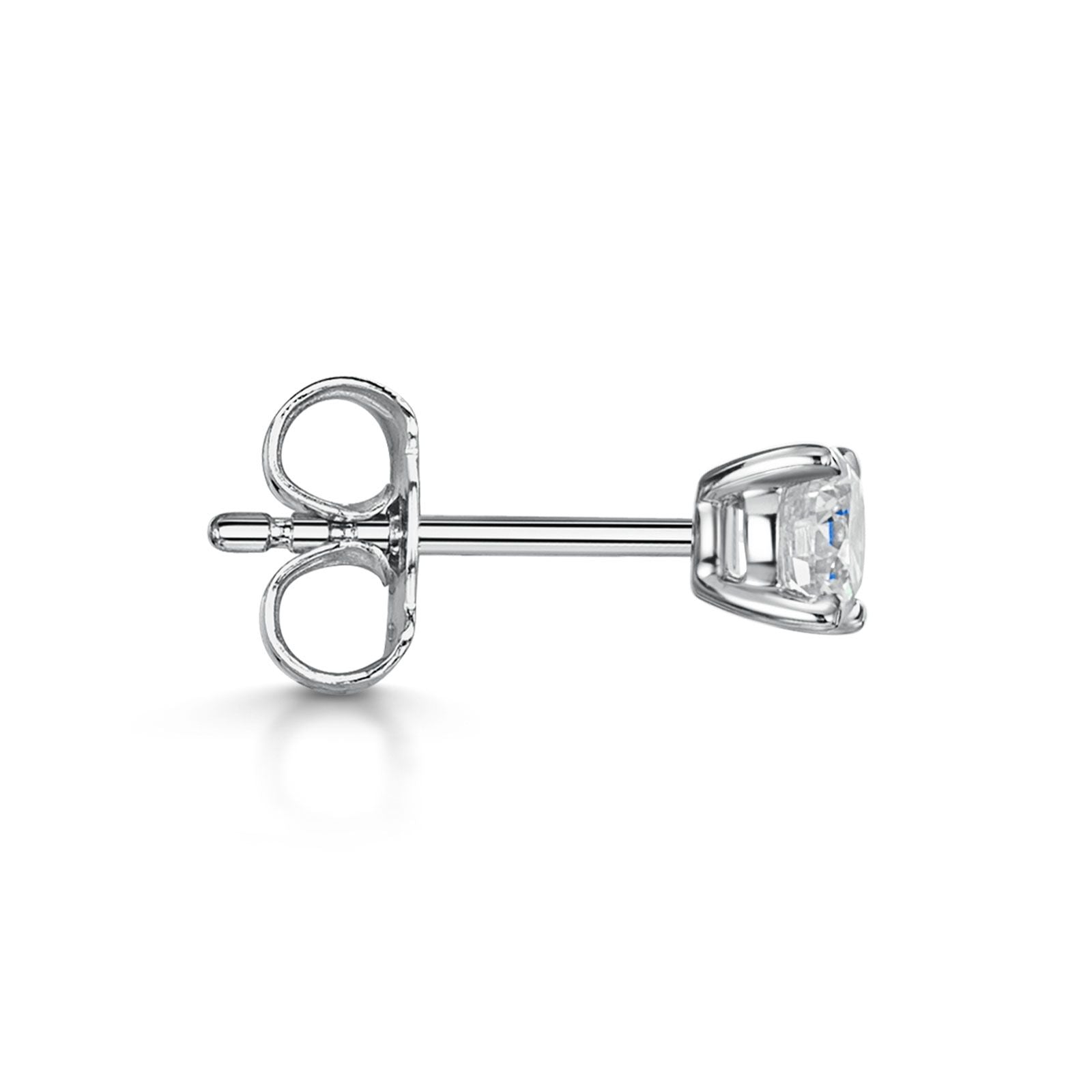 18ct White Gold Brilliant Cut F/G Si Diamond Solitaire Stud Earrings 0.50ct - Perfect for Weddings, Anniversaries & Special Occasions