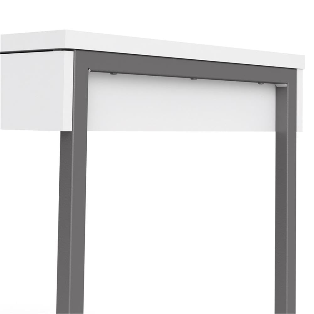 Pemberly Row Modern White Home Office Desk - 3-Drawer Multi-Functional Writing Desk for Small Spaces | Perfect for Remote Work & Study