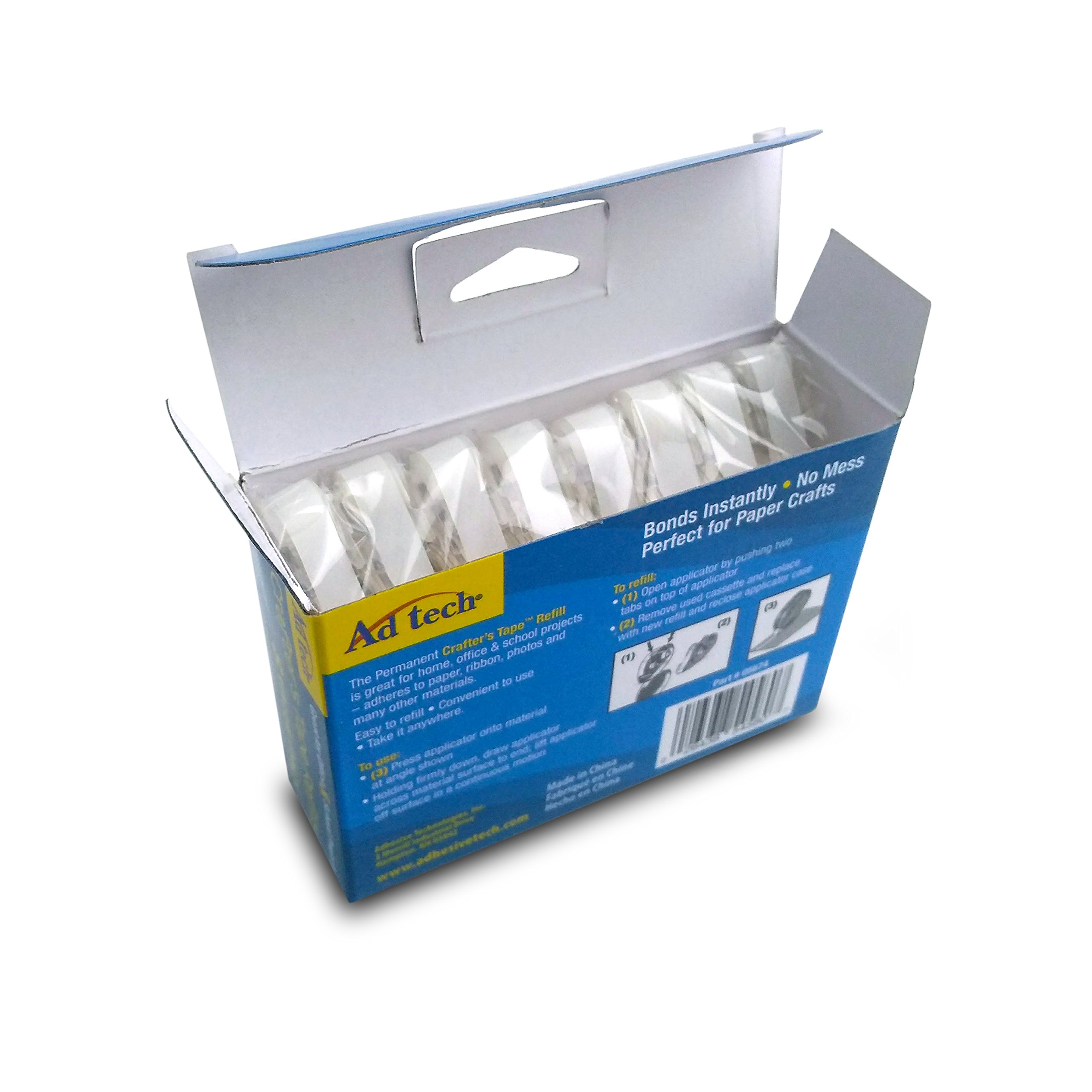 AdTech 05674 Permanent Crafter's Tape Refills - 12 Pack for Scrapbooking, Card Making & DIY Projects - Strong Adhesive Craft Tape for Paper, Photos & Decorations