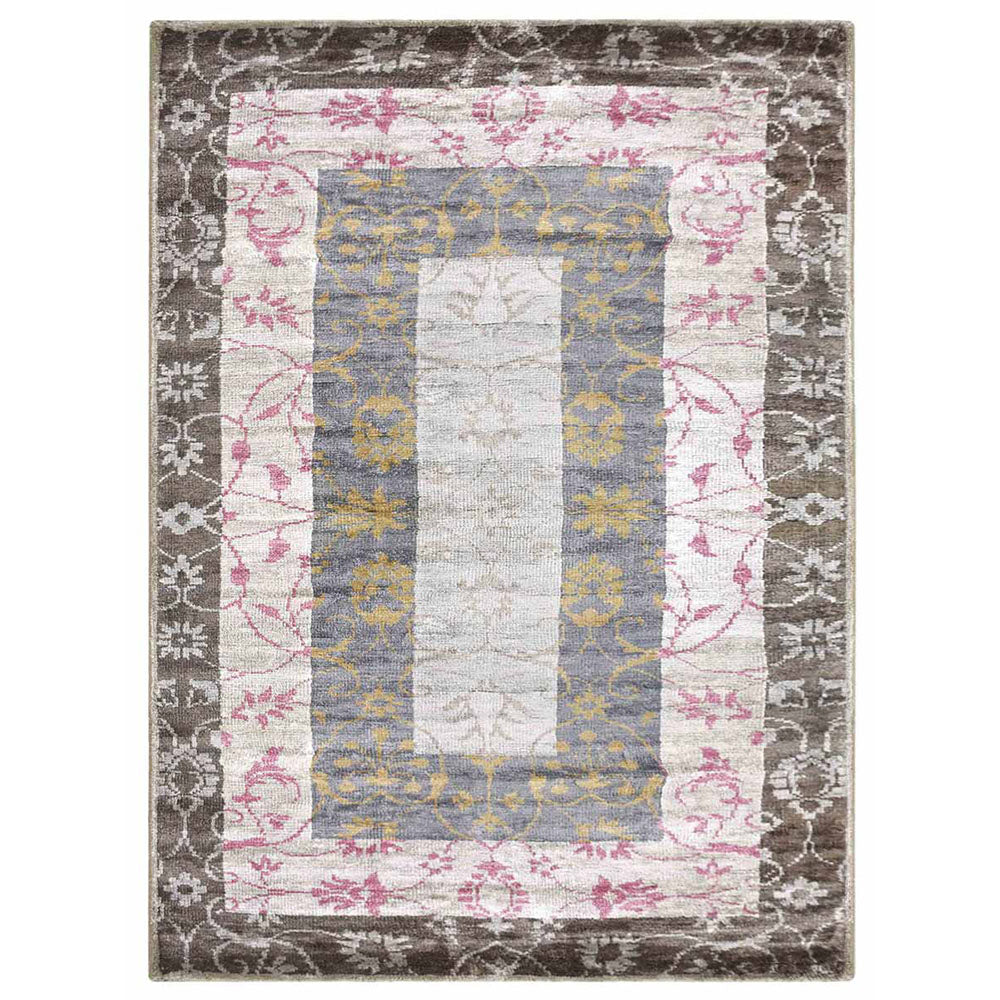 Hand Knotted Hypnotic Design Area Rug - Boho Chic Home Decor for Living Room, Bedroom & Office