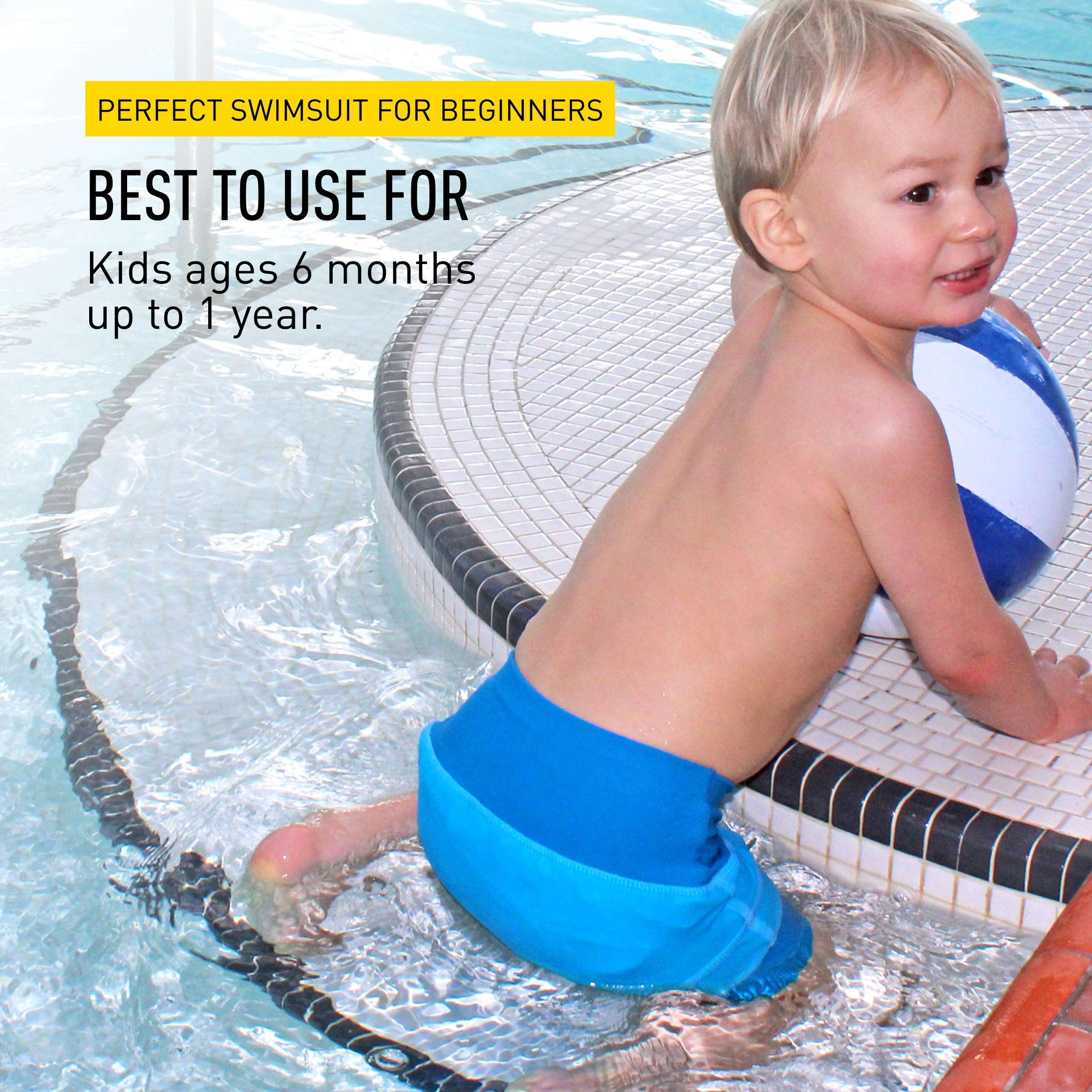 FINIS Double Swim Diaper Caribbean XL - Reusable Swim Diaper for Babies & Toddlers, Leak-Proof & Quick-Dry, Perfect for Pool, Beach & Water Play