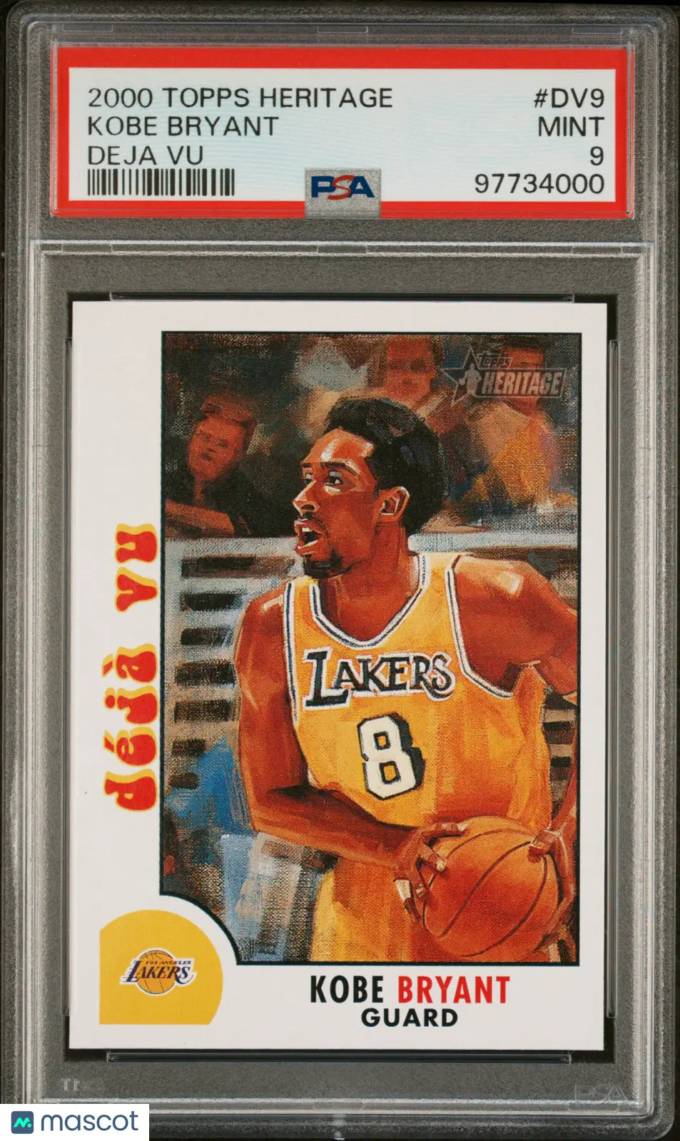 2000 Topps Heritage Basketball Deja Vu Kobe Bryant PSA 9 #DV9 - Rare Collectible Basketball Card for NBA Fans & Sports Memorabilia Collectors - Perfect for Display, Investment & Gift Giving