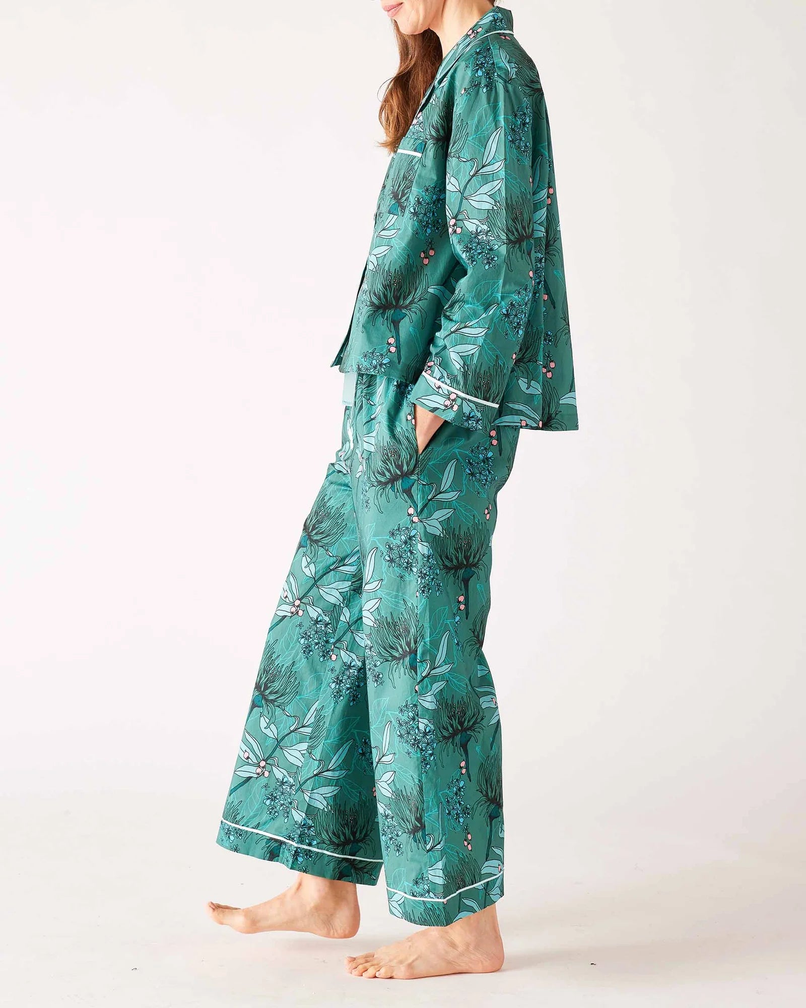 Secret Garden Pajama Set for Women - Soft Floral Printed Sleepwear, Comfortable Loungewear for Nighttime Relaxation & Cozy Home Wear