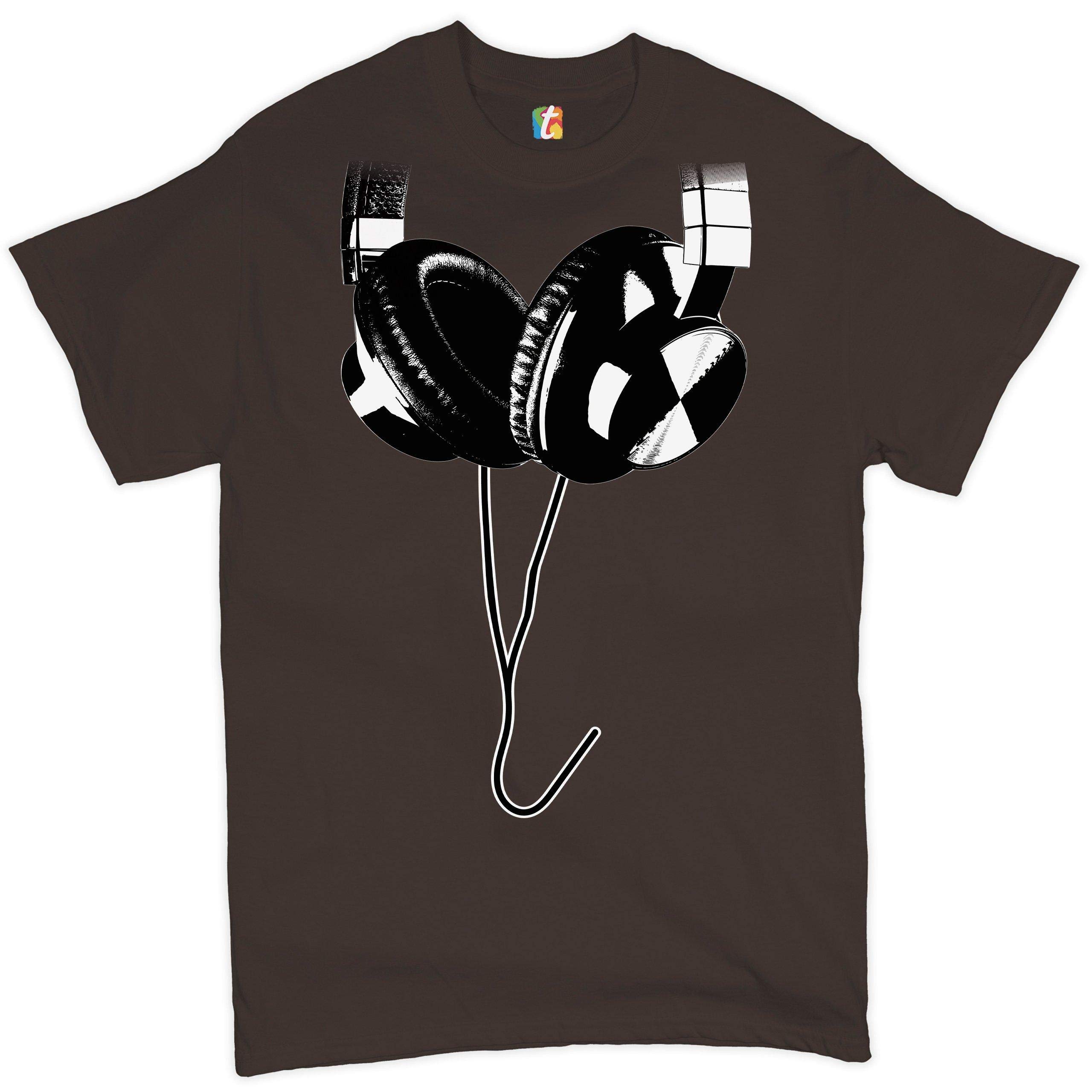 DJ Music T-Shirt with Huge Hanging Headphones Design - Cool Graphic Tee for Music Lovers, DJs & Festival Goers - Perfect for Concerts, Parties & Casual Wear