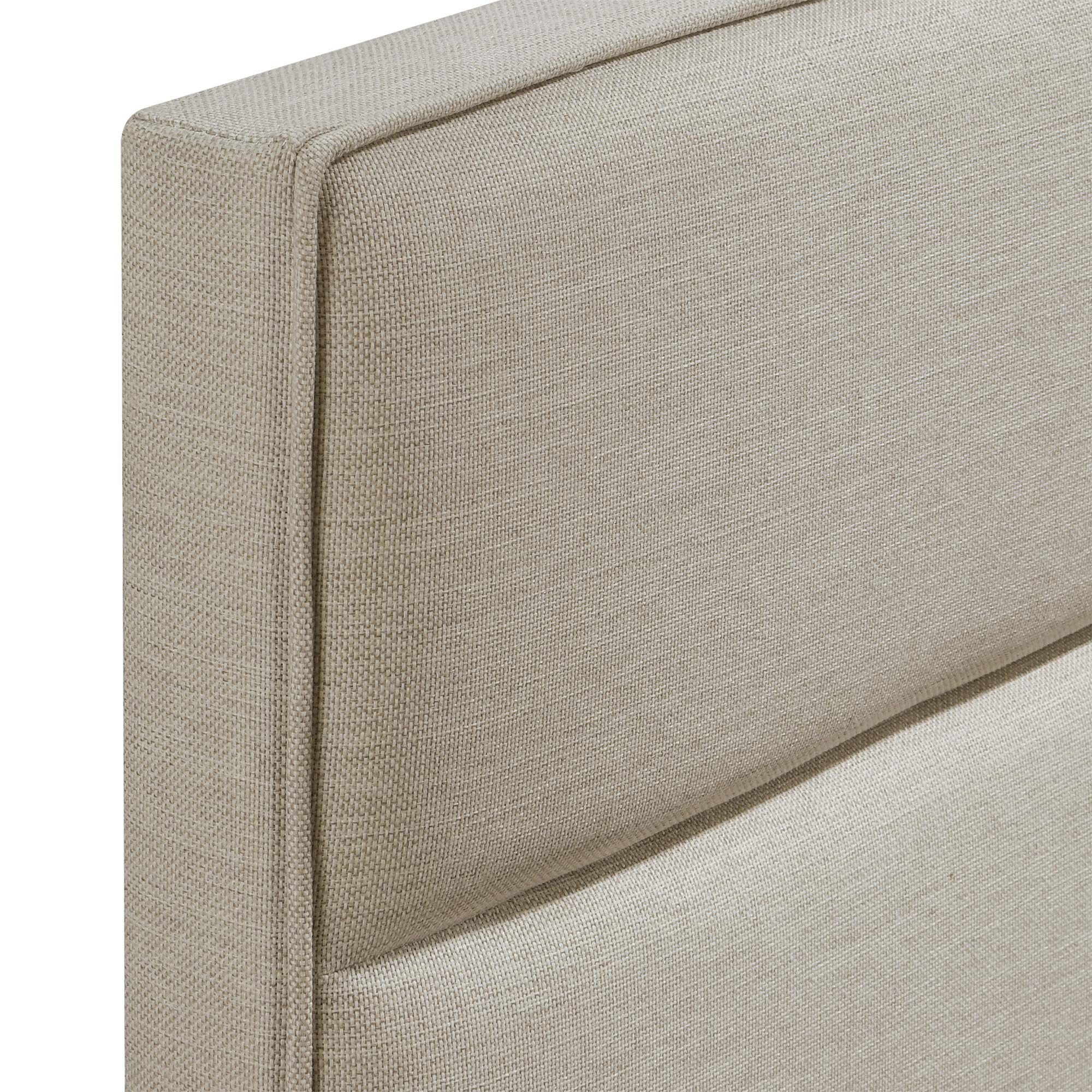 Serta Palisades Collection King Size Upholstered Padded Headboard - Modern Tufted Design with Soft Linen-Textured Fabric in Beige | Perfect for Master Bedroom, Guest Room & Home Decor