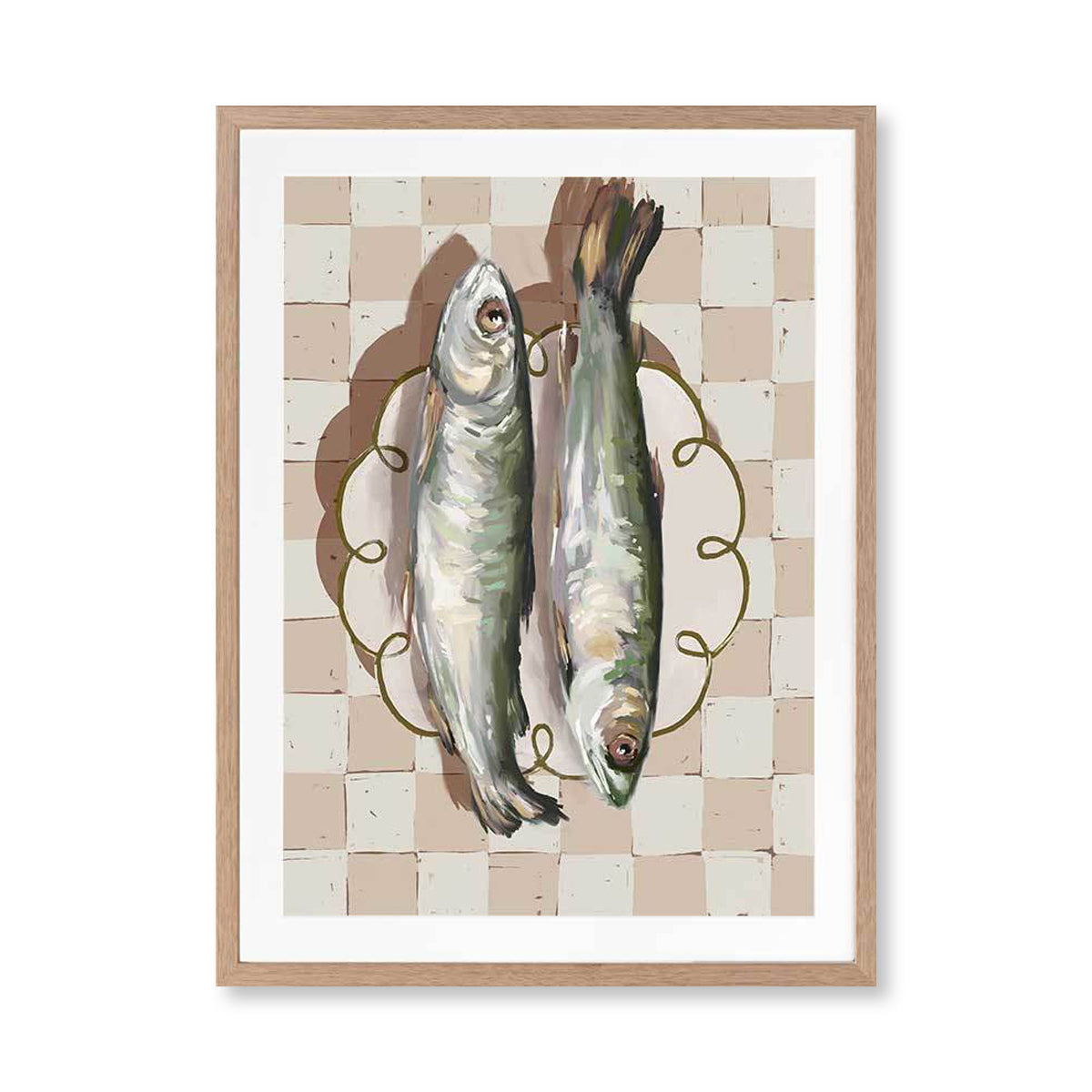 Premium Catch of the Day Fish Portrait Art Print - Wall Decor for Kitchen, Restaurant & Coastal Home Decor