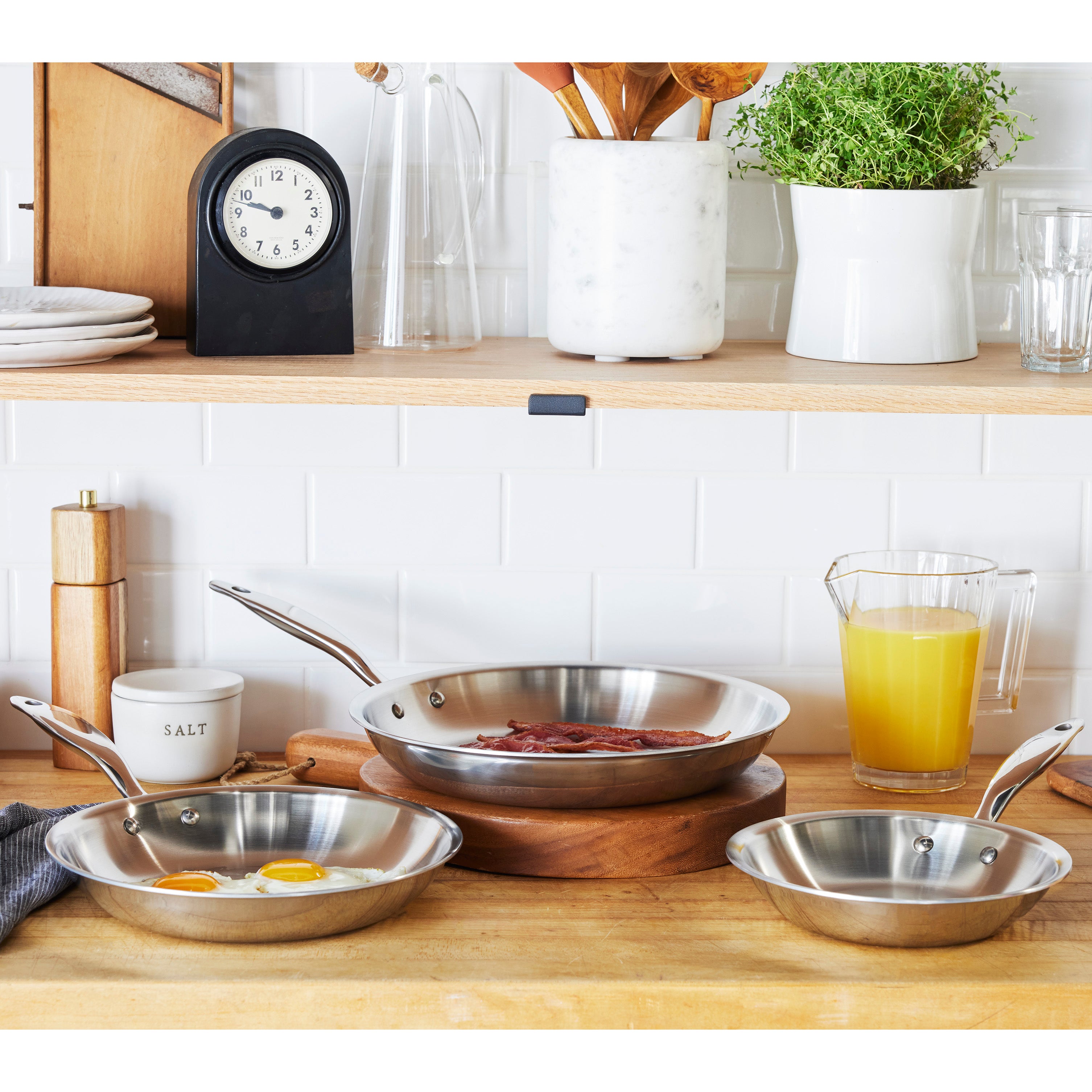 Premium Titanium Nonstick 3-Piece Fry Pan Set - Durable, PFOA-Free Cookware for Sauteing, Frying & Cooking - Perfect for Home Chefs & Professional Kitchens