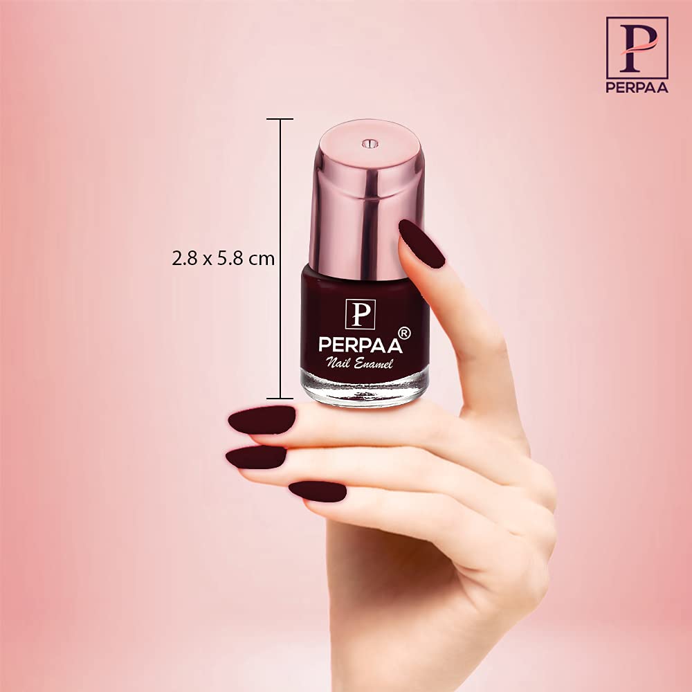 PERPAA® Quick-Drying Long-Lasting Gel Nail Polish - Glossy Bridal Maroon | Chip-Resistant & High Shine | Perfect for Weddings, Parties & Special Occasions