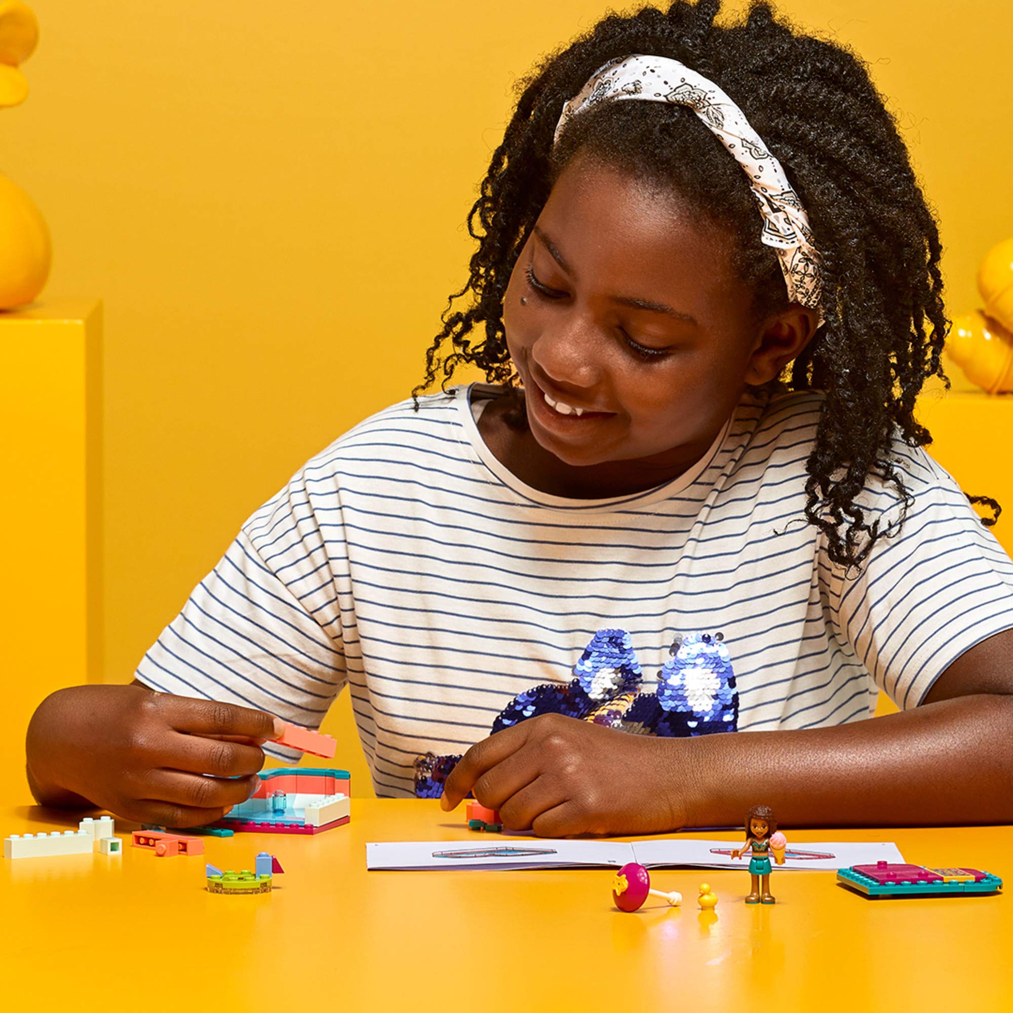 LEGO Friends Andrea’s Summer Heart Box 41384 Building Kit - 83 Piece Creative Construction Toy for Kids | Perfect Birthday Gift & Summer Activity for Girls Ages 6+ | Encourages Creativity & Imaginative Play
