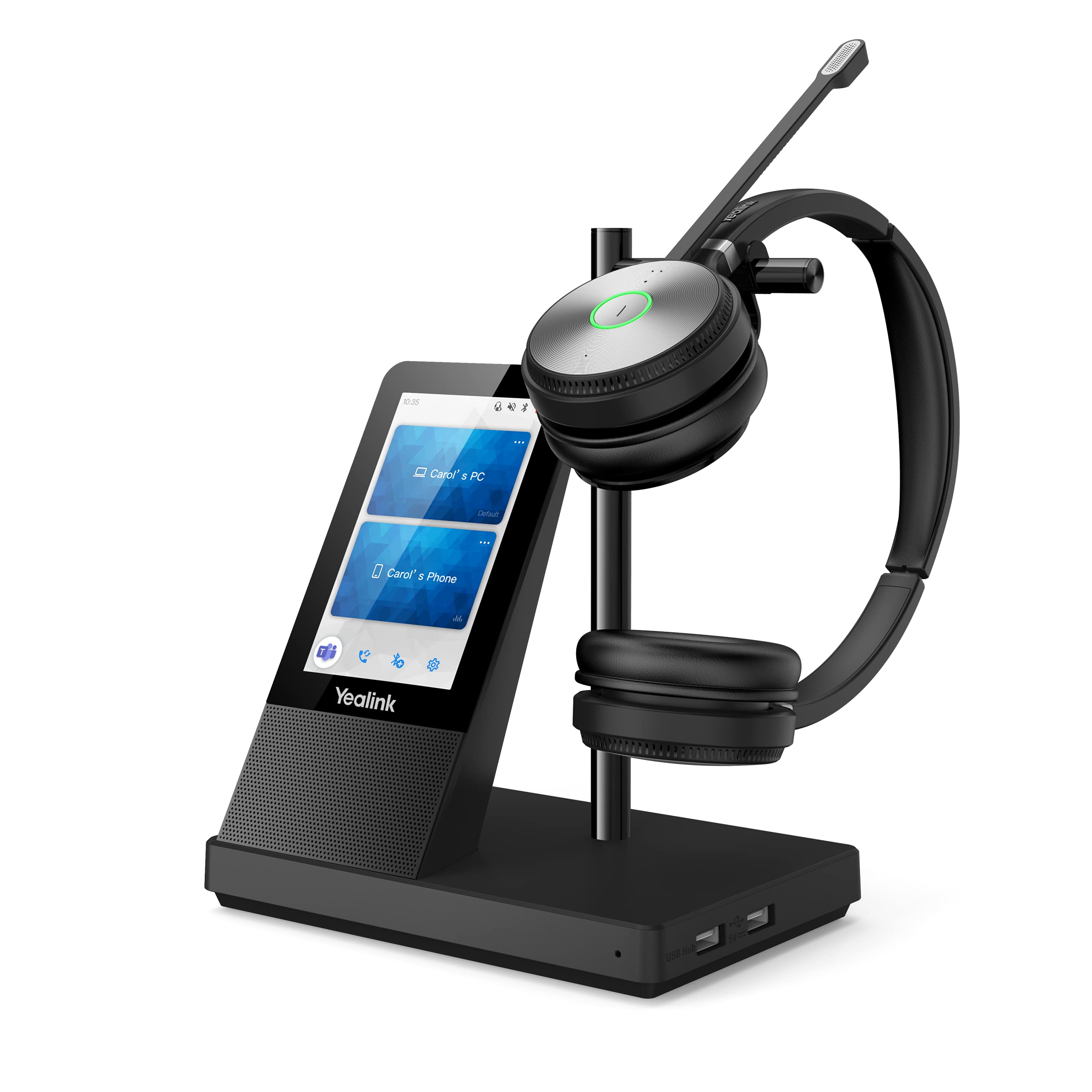 Yealink WH66 Wireless Headset with Noise Cancelling - Comfortable Over-Ear Office Headphones for Calls & Online Meetings | Perfect for Remote Work & Home Office
