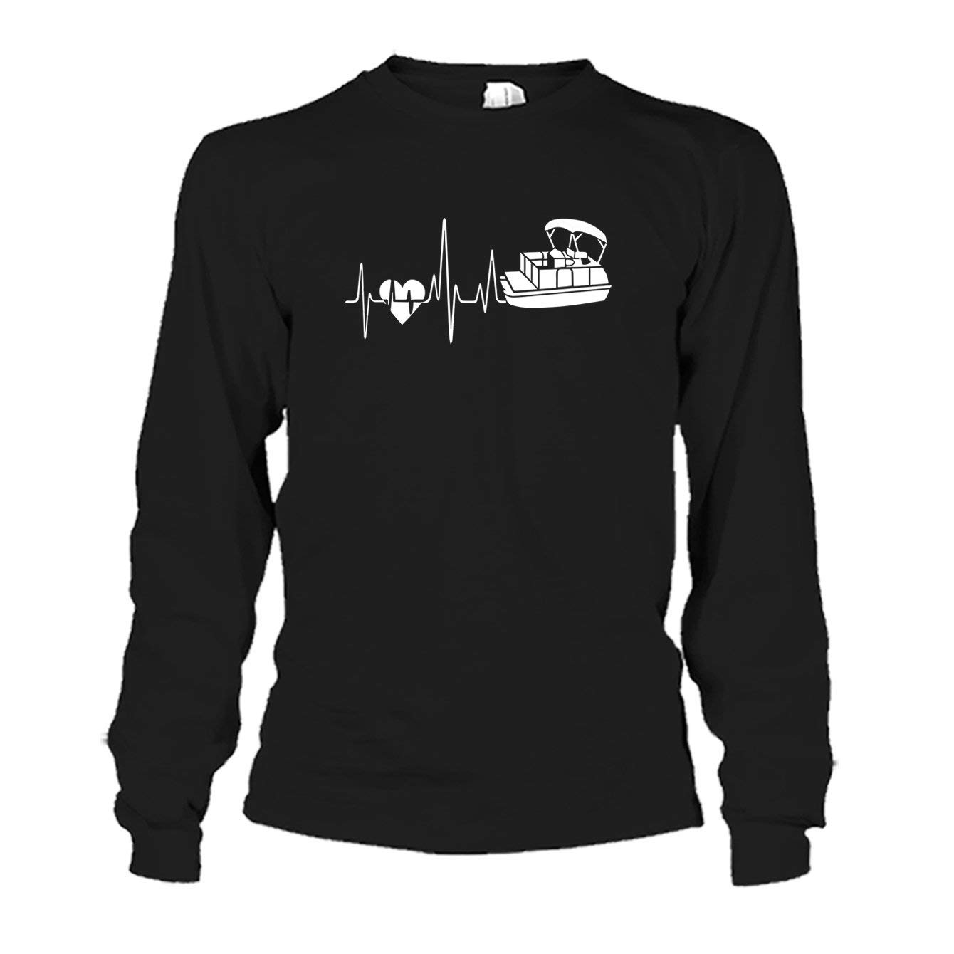 Pontooning Heartbeat T-Shirt - Comfortable Men's & Women's Casual Tee for Boating, Summer Outings & Outdoor Activities