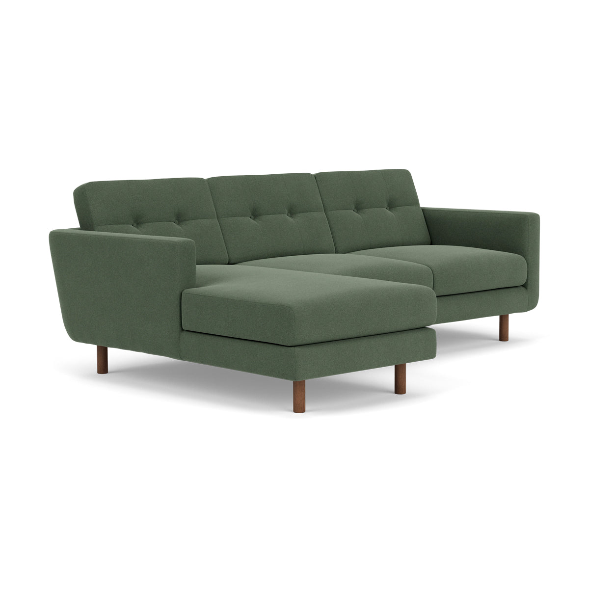Conrad Fabric Left Chaise Sofa - Modern L-Shaped Sectional Couch with Reversible Chaise Lounge for Living Room, Apartment & Home Theater Comfortable Seating