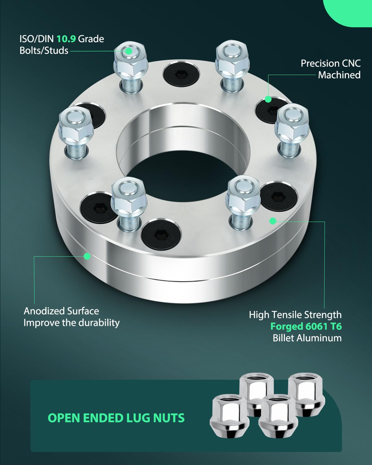 SCITOO 4Pcs 5x135 to 6x5.5 Wheel Adapters 2
