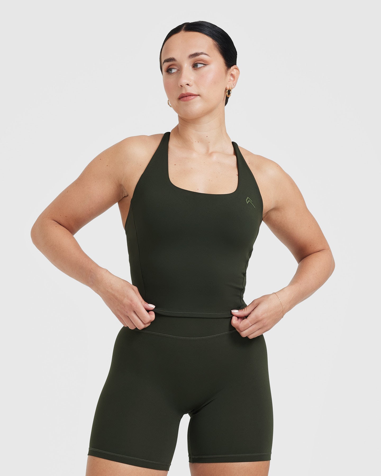 Timeless Square Neck Mid Vest for Women - Classic Khaki Color | Casual Layering, Office Wear & Summer Outfits