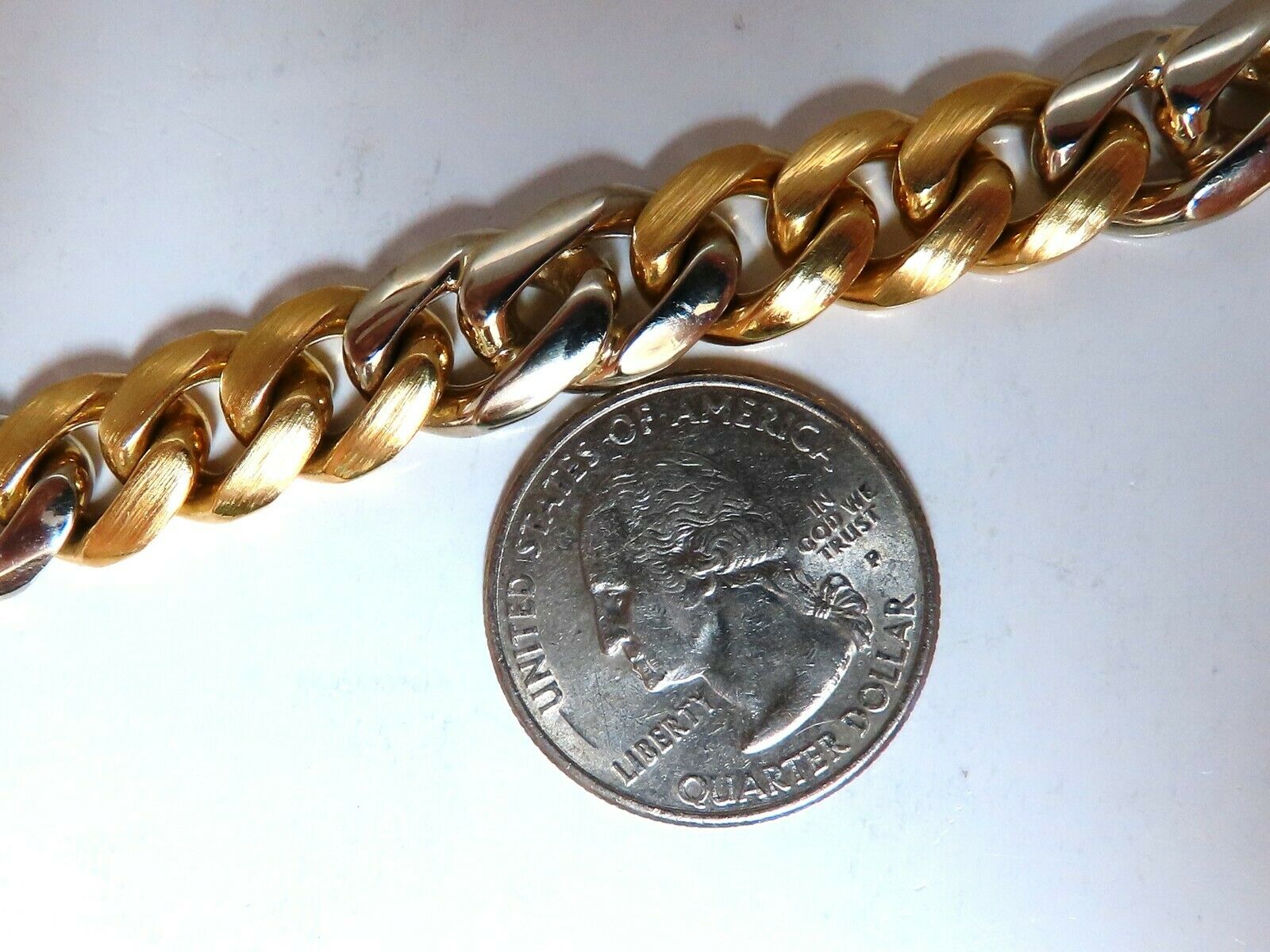14K Two-Tone Miami Cuban Link Bracelet for Men - Stylish Gold & Silver Chain Bracelet for Casual Wear, Parties & Gifts