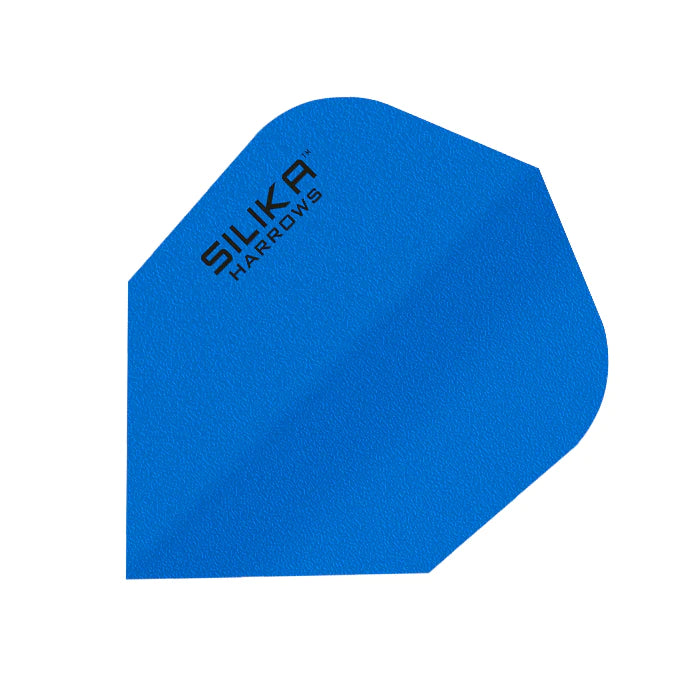 Harrows Silika Solid Dart Flights - Standard Small No.6 Shape (Blue) | Durable Dart Accessories for Professional & Casual Players | Perfect for Bars, Tournaments & Home Practice