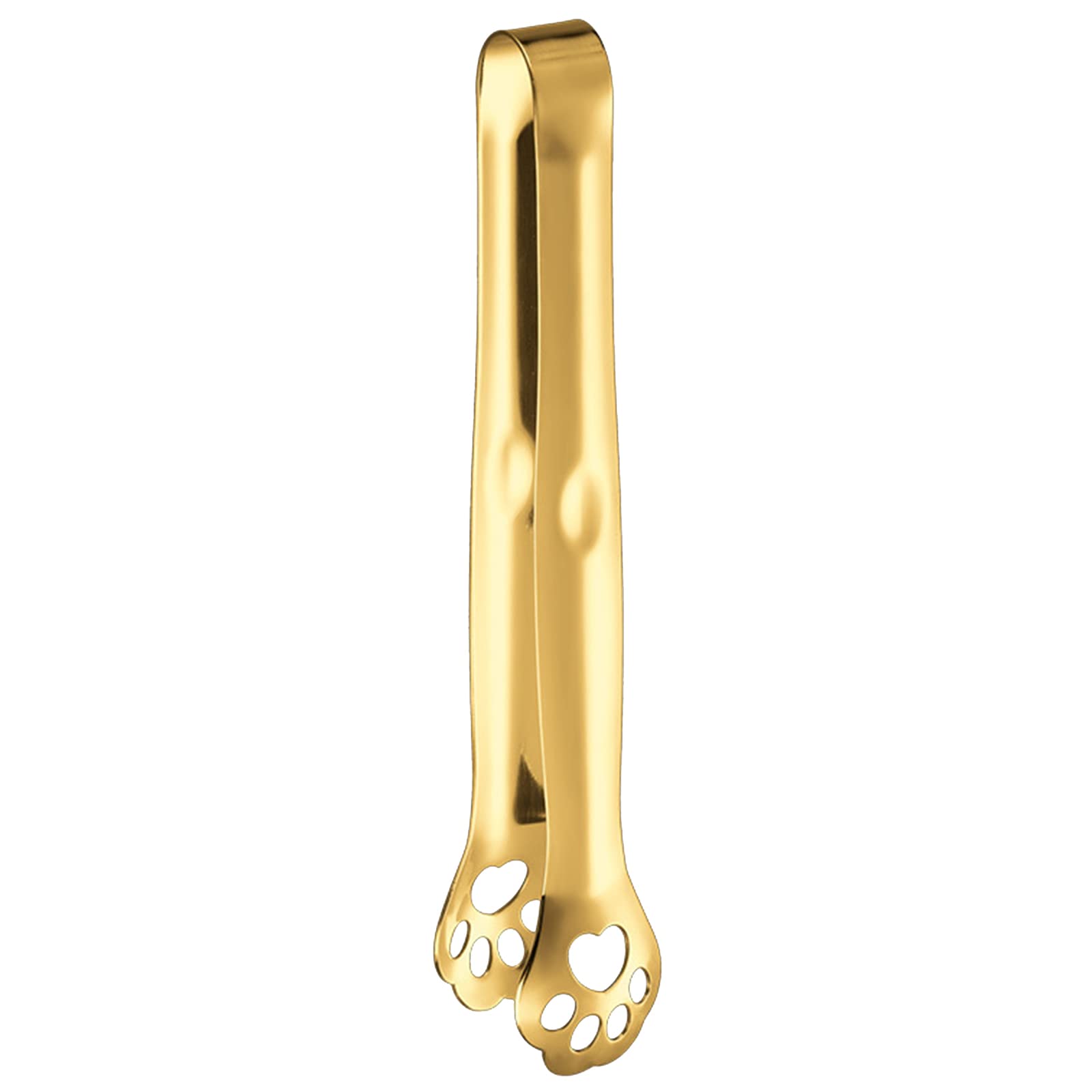 Premium Stainless Steel Ice Tongs - Non-Slip Kitchen & Bar Utensil for Ice Cubes, Sugar, Bread, Tea & Food Serving | Gold Finish | Perfect for Cocktail Parties, Home Bars & Elegant Dining