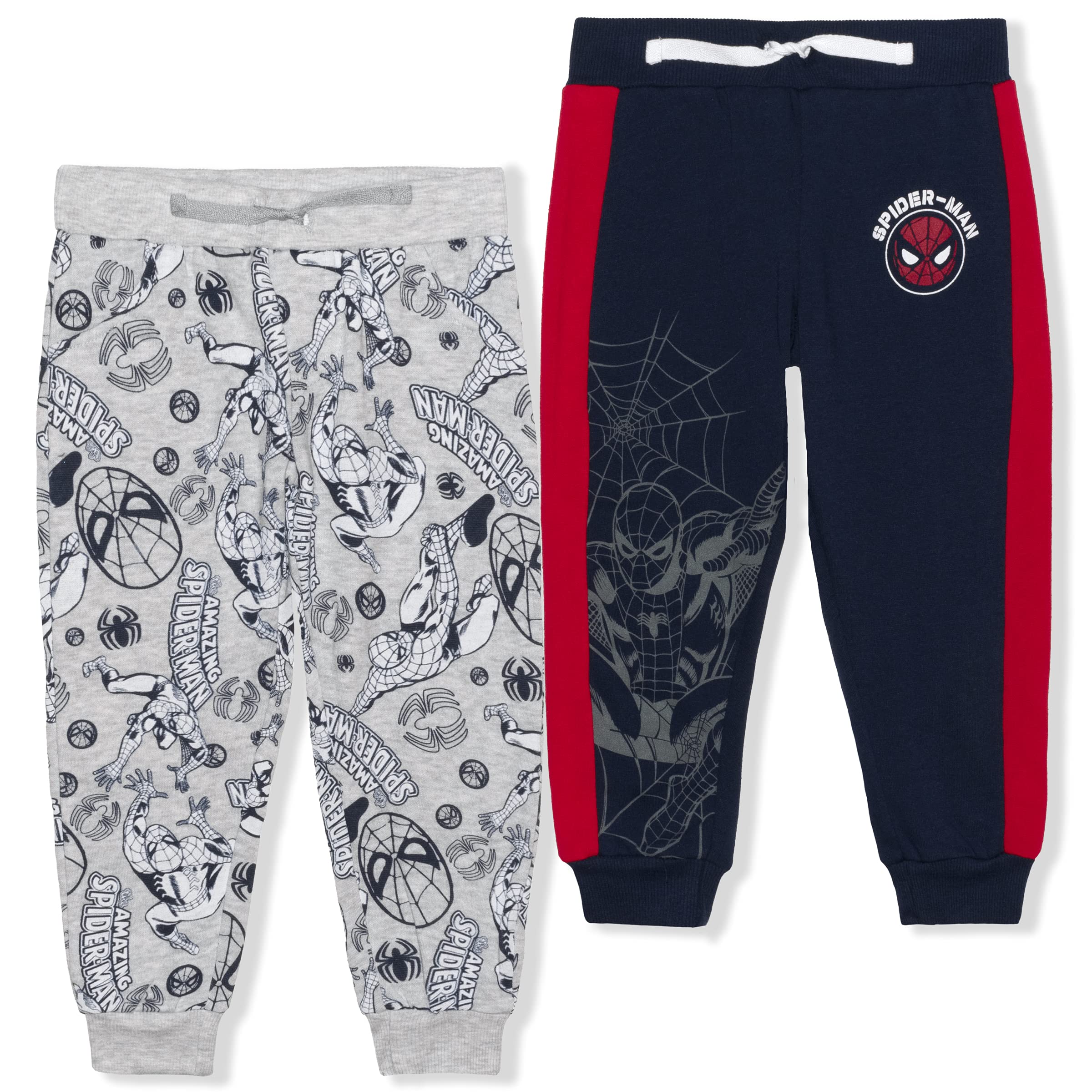 Marvel Spider-Man Boys' 2-Pack Pajama Pants for Toddlers & Kids - Soft Cotton Sleepwear for Bedtime & Playtime