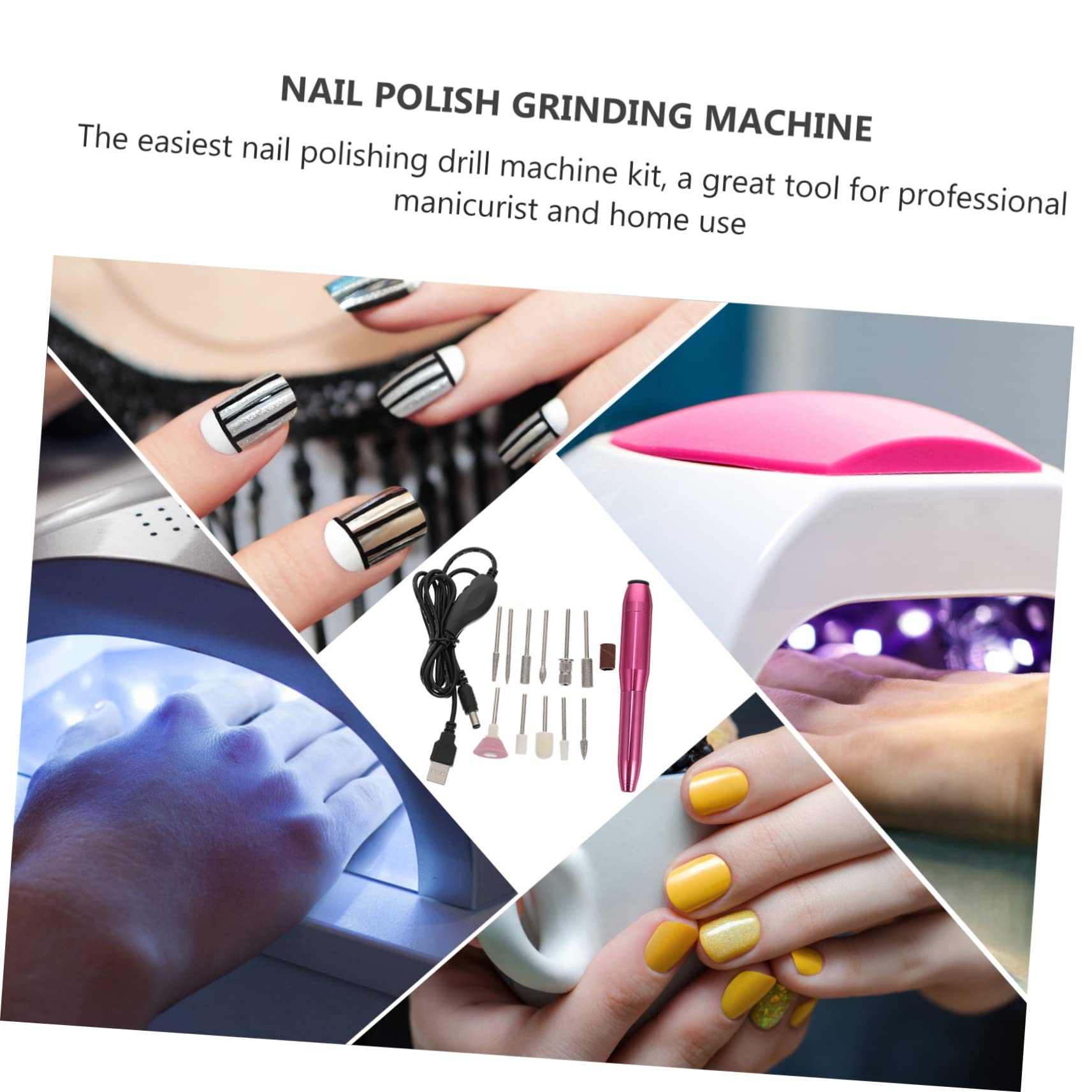 FOMIYES Professional Electric Nail Drill Kit - Portable Nail Trimmer with Multiple Grinder Bits for Manicure, Pedicure & Nail Art | Perfect for Home Salon, Nail Techs & DIY Nail Care