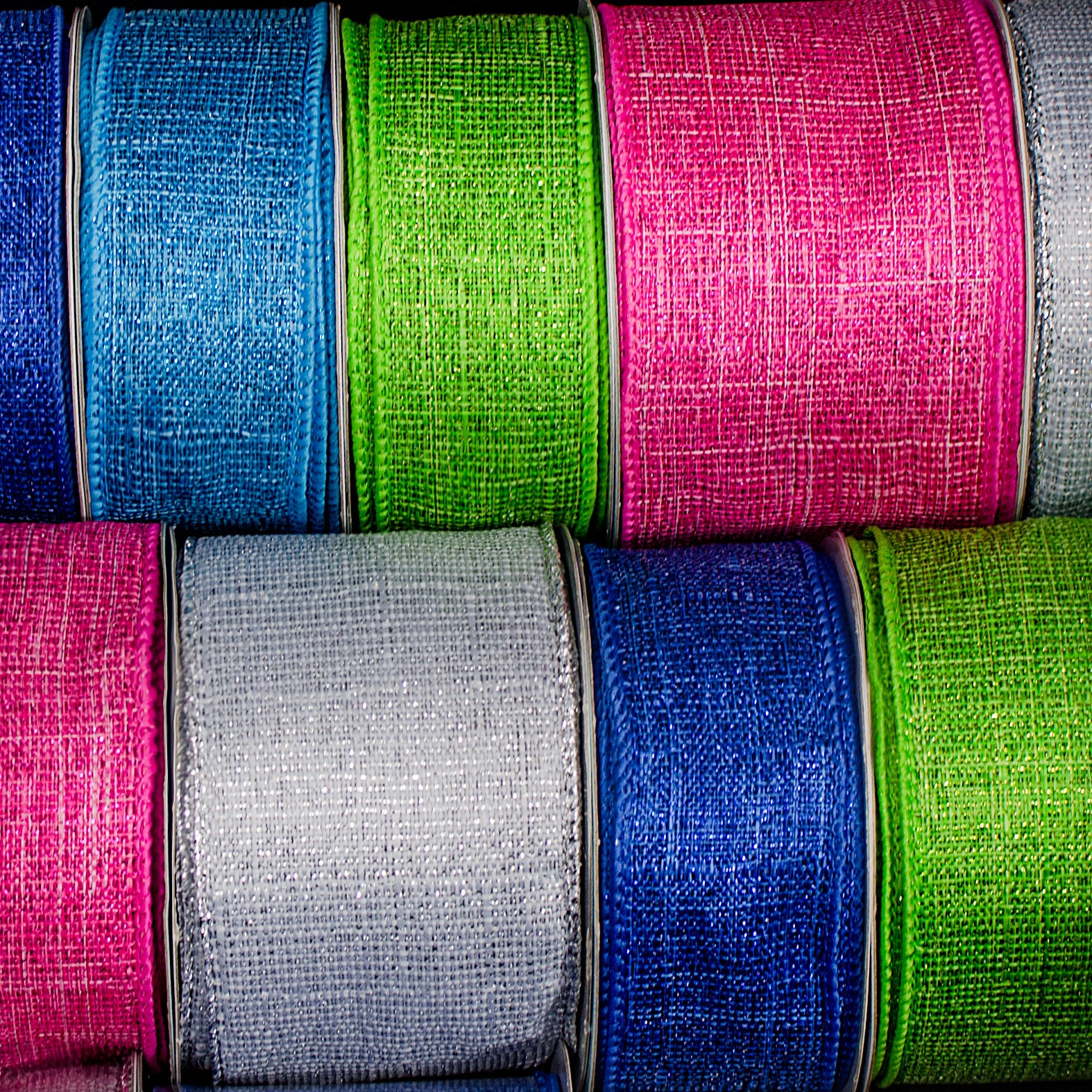 1.5 Inch Metallic Royal Canvas Ribbon - Fresh Green (10 Yards) for Gift Wrapping, DIY Crafts, Wedding Decorations and Party Favors