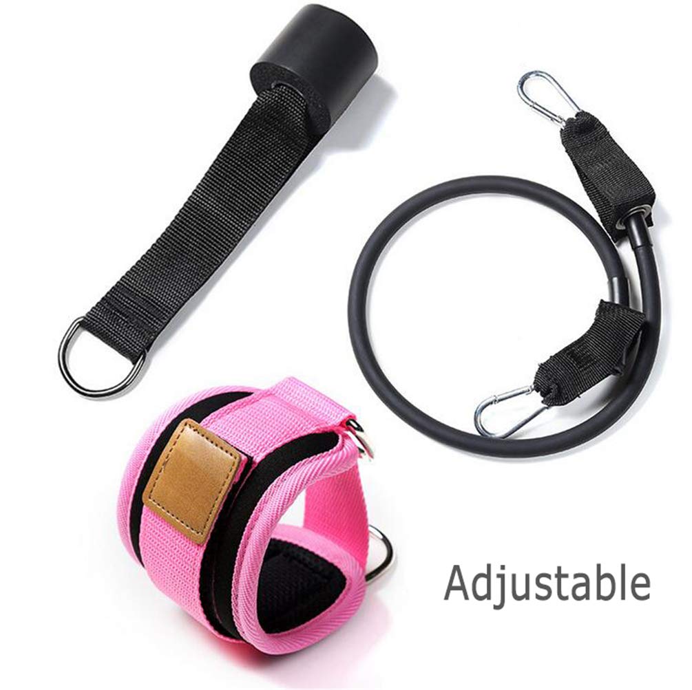 Premium Adjustable Fitness Ankle Straps with Door Anchor - Heavy Duty Leg Sleeves for Home Gym Workouts - Tone Legs, Abs & Glutes - Weight Loss & Fat Burning Resistance Bands (Ideal for Strength Training, Yoga, Pilates & Physical Therapy)