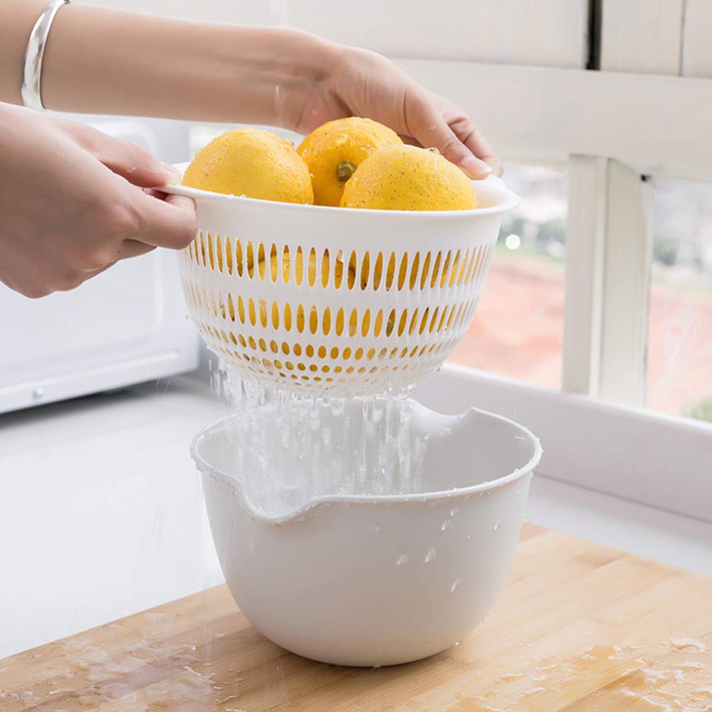 DOITOOL 2-Pack Stainless Steel Sink Colander Basket - Dual Use Fruit & Vegetable Wash Drain Basket for Kitchen, Rice Strainer, Dish Drying - Perfect for Washing Produce, Draining Pasta, and Organizing Kitchen Sink