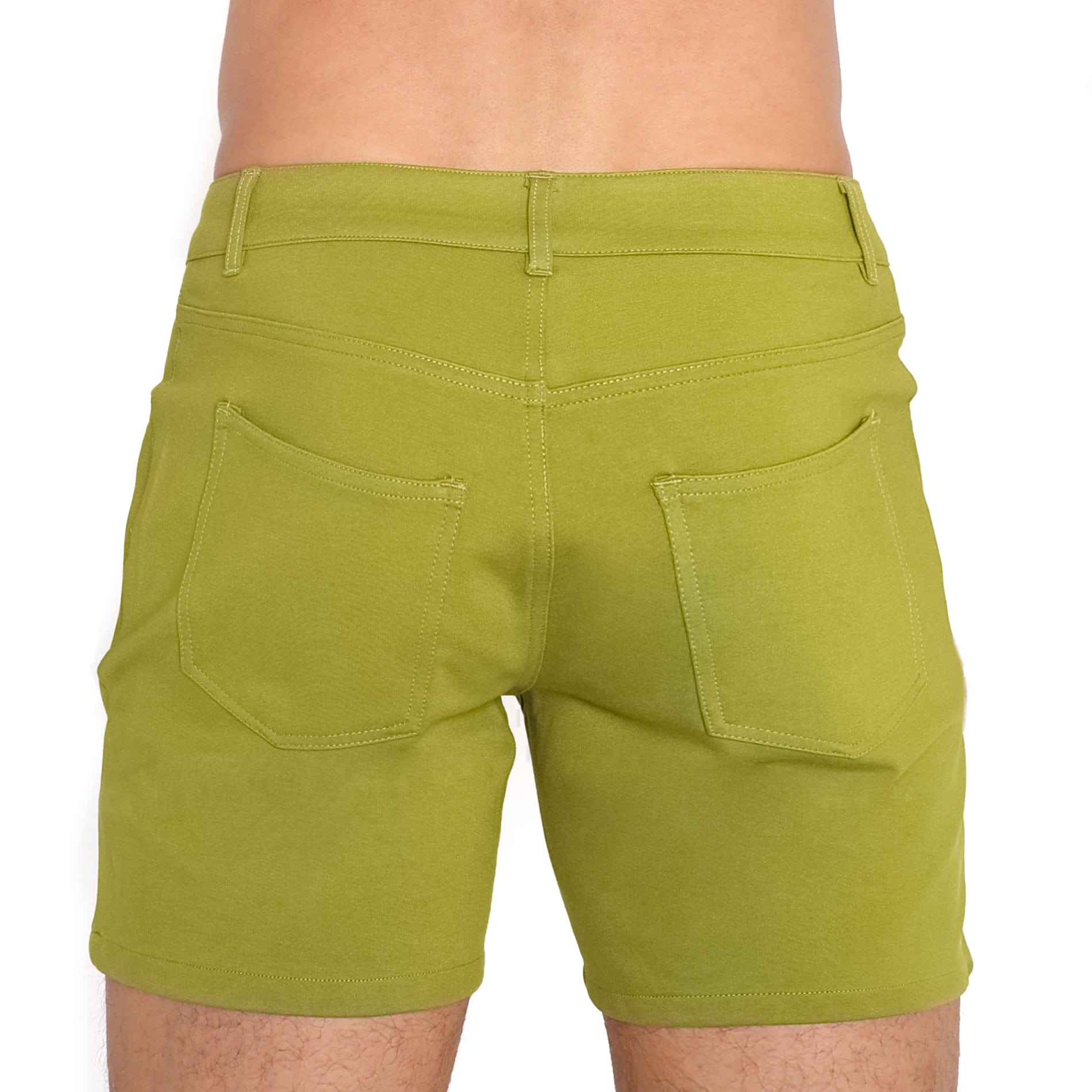 Green Logo Knit Stretch Shorts - Comfortable Casual Wear for Men & Women | Perfect for Gym, Lounge, and Everyday Use