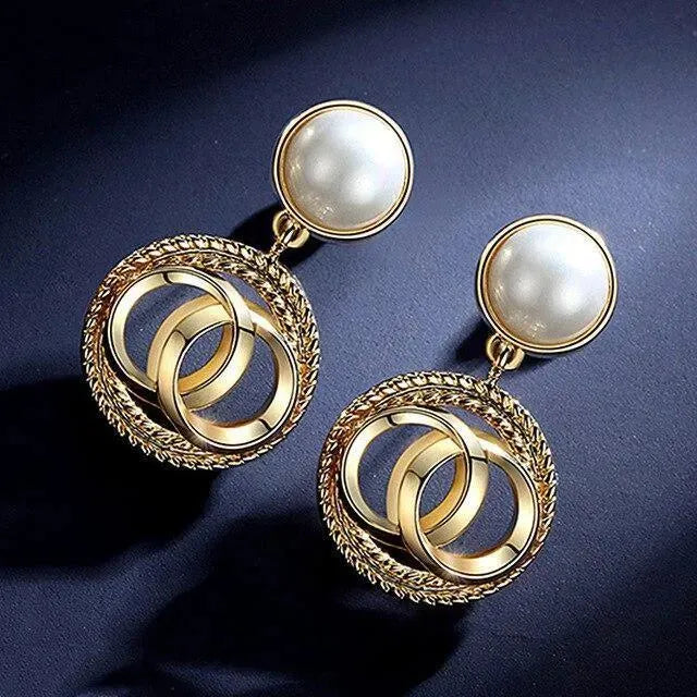 Gold & Silver Drop Earrings for Women - Elegant Dangle Earrings for Parties, Weddings & Everyday Wear