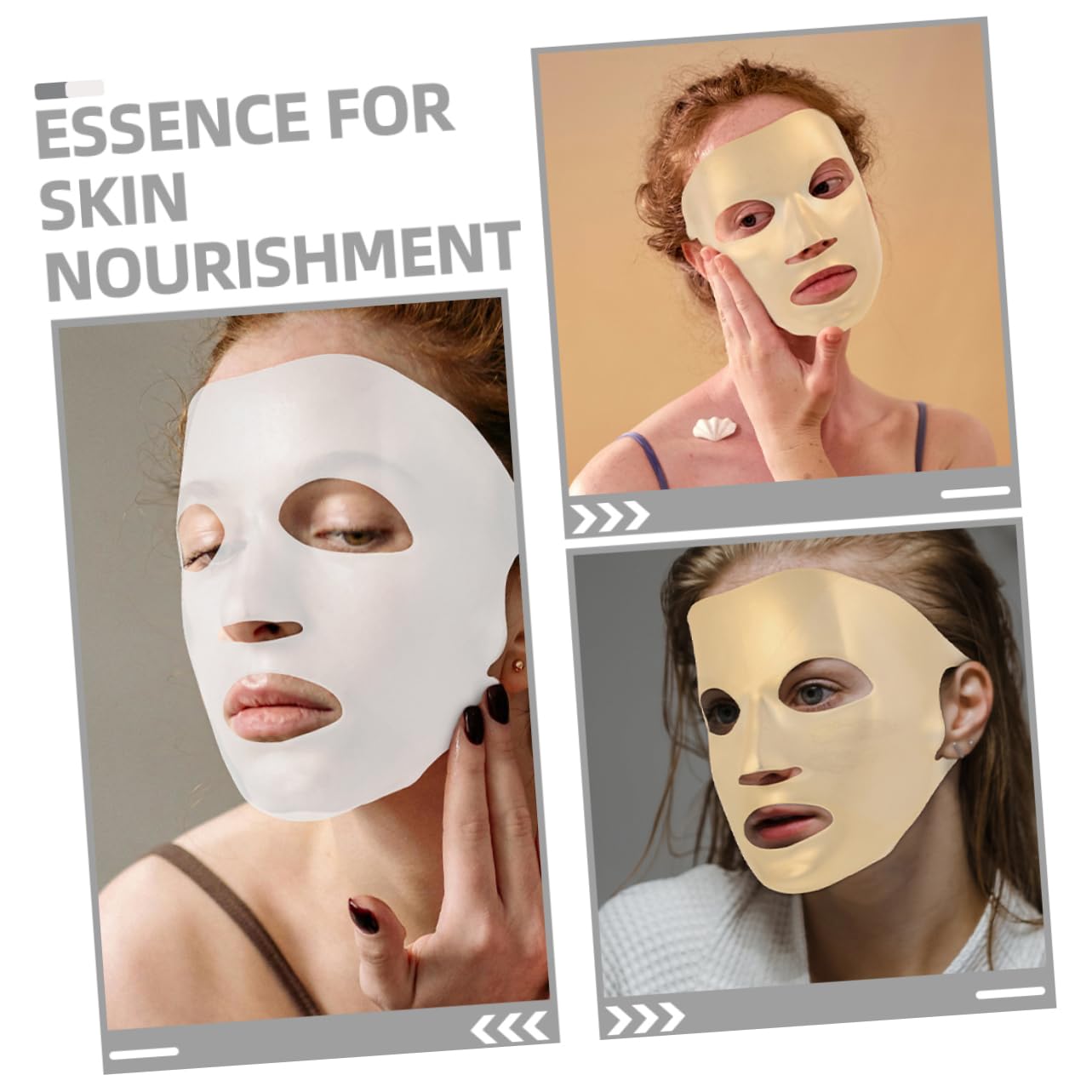 6-Piece Reusable Facial Mask Set - Sleep, Forehead, Lip & Brow Collagen Skincare Mask for Overnight Beauty Treatment | Hydrating Jelly Face Cover for Nighttime Skin Care Routine