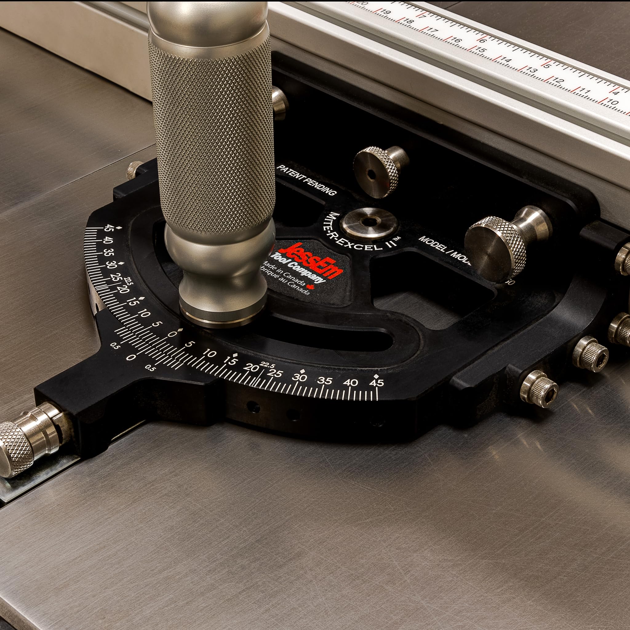 JessEm 07150 Mite-R-Excel II Precision Miter Gauge with Micro Adjuster - Perfect for Woodworking, Cabinet Making & DIY Projects