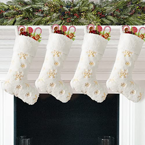 4pcs White+gold
