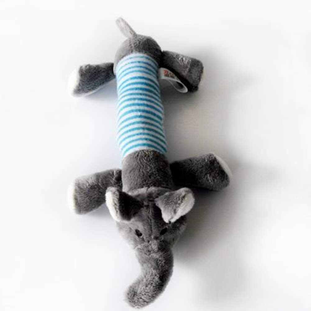 Bluelanss Squeaky Dog Chew Toy - Crinkle Plush Stuffed Animal for Small & Medium Dogs, Puppy Teething & Interactive Play - Blue Elephant Design for Indoor & Outdoor Fun