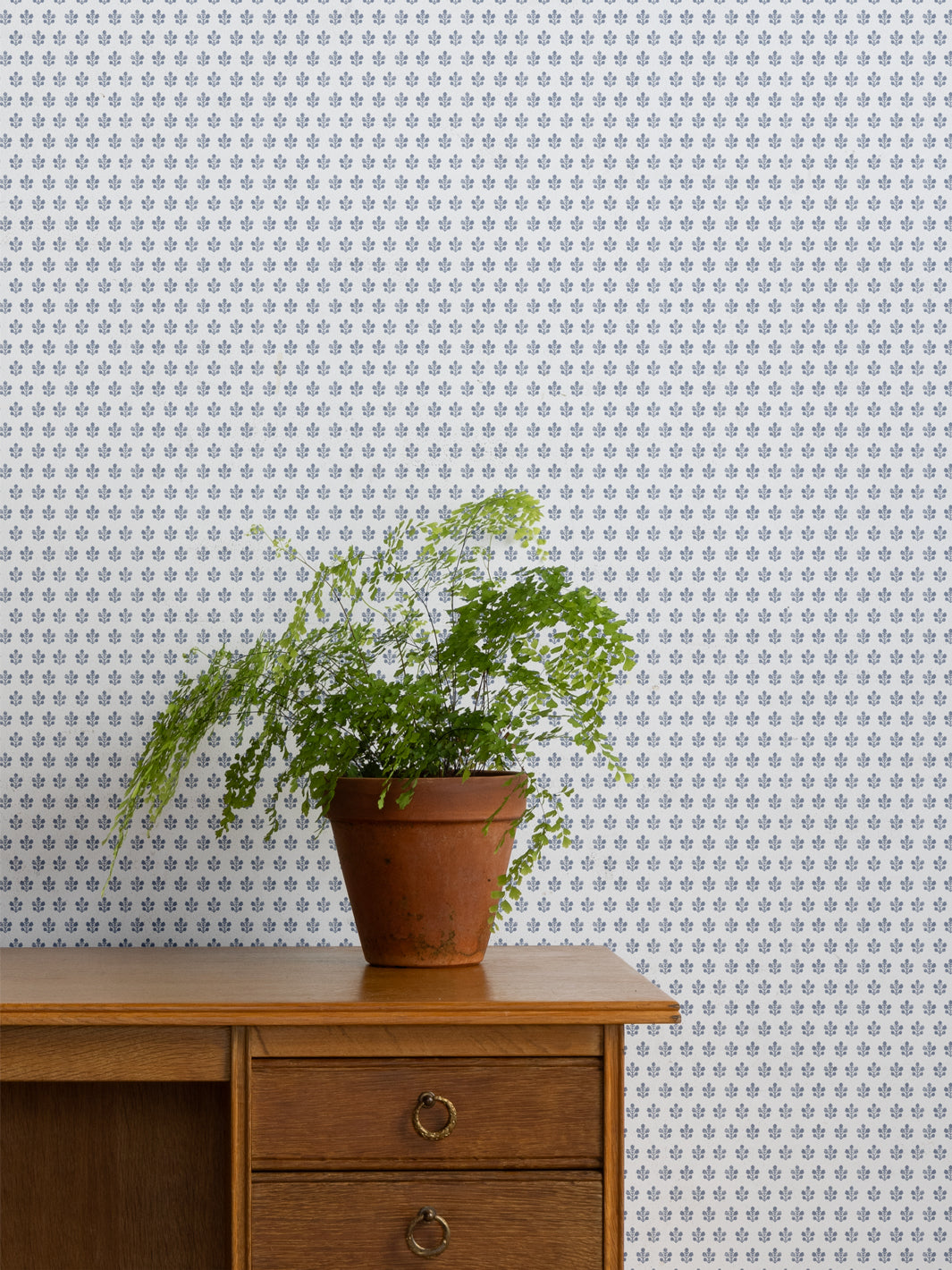 Ensley Petite White Ground Wallpaper by Sugar Paper Slate - Elegant Floral Peel and Stick Wallpaper for Bedroom, Living Room & Nursery Decor