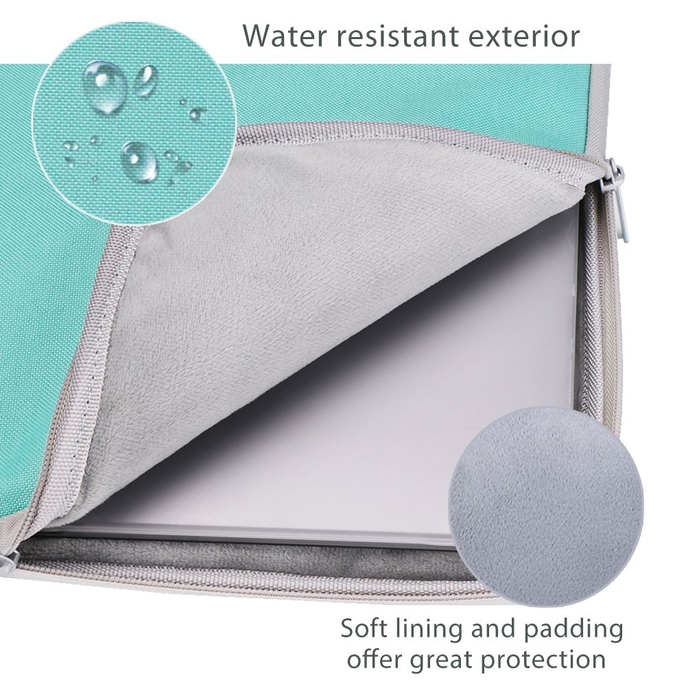 ProCase 13 Inch Laptop Sleeve Case for MacBook Air Pro, HP, Dell, Lenovo, ASUS Chromebook - Lightweight Protective Neoprene Bag with Zipper (Mint Green) - Perfect for Work, School & Travel