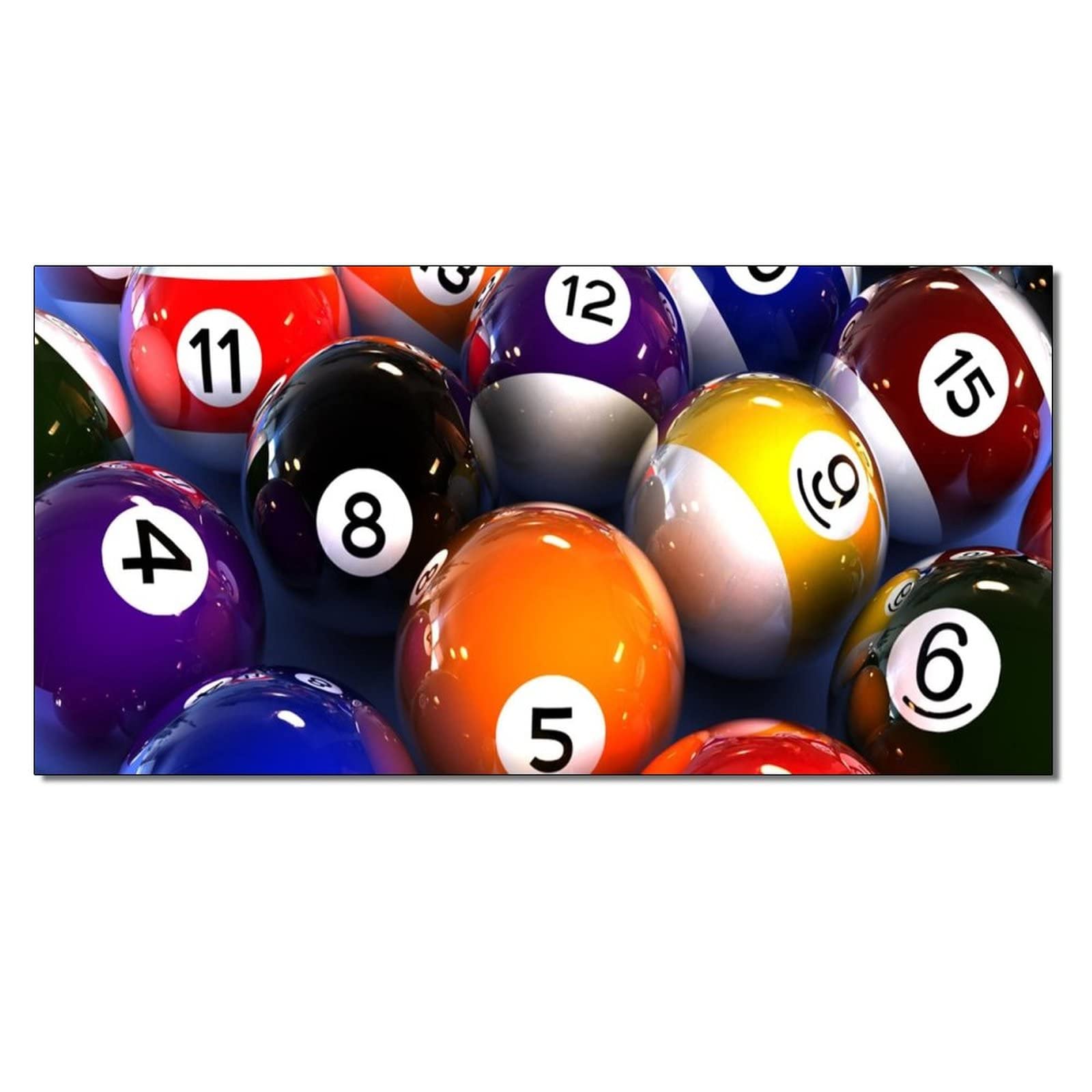 Premium Billiards Game Room Wall Art - 24x48 Inch (60x120cm) Canvas Painting Poster for Pub, Living Room & Bedroom Decor | Perfect for Sports Bars, Man Caves & Entertainment Spaces
