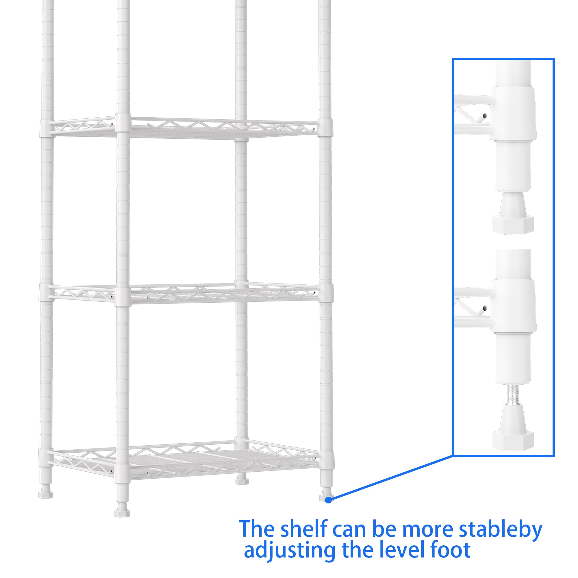 REGILLER 6-Tier Adjustable Steel Wire Shelving Unit - 11.7