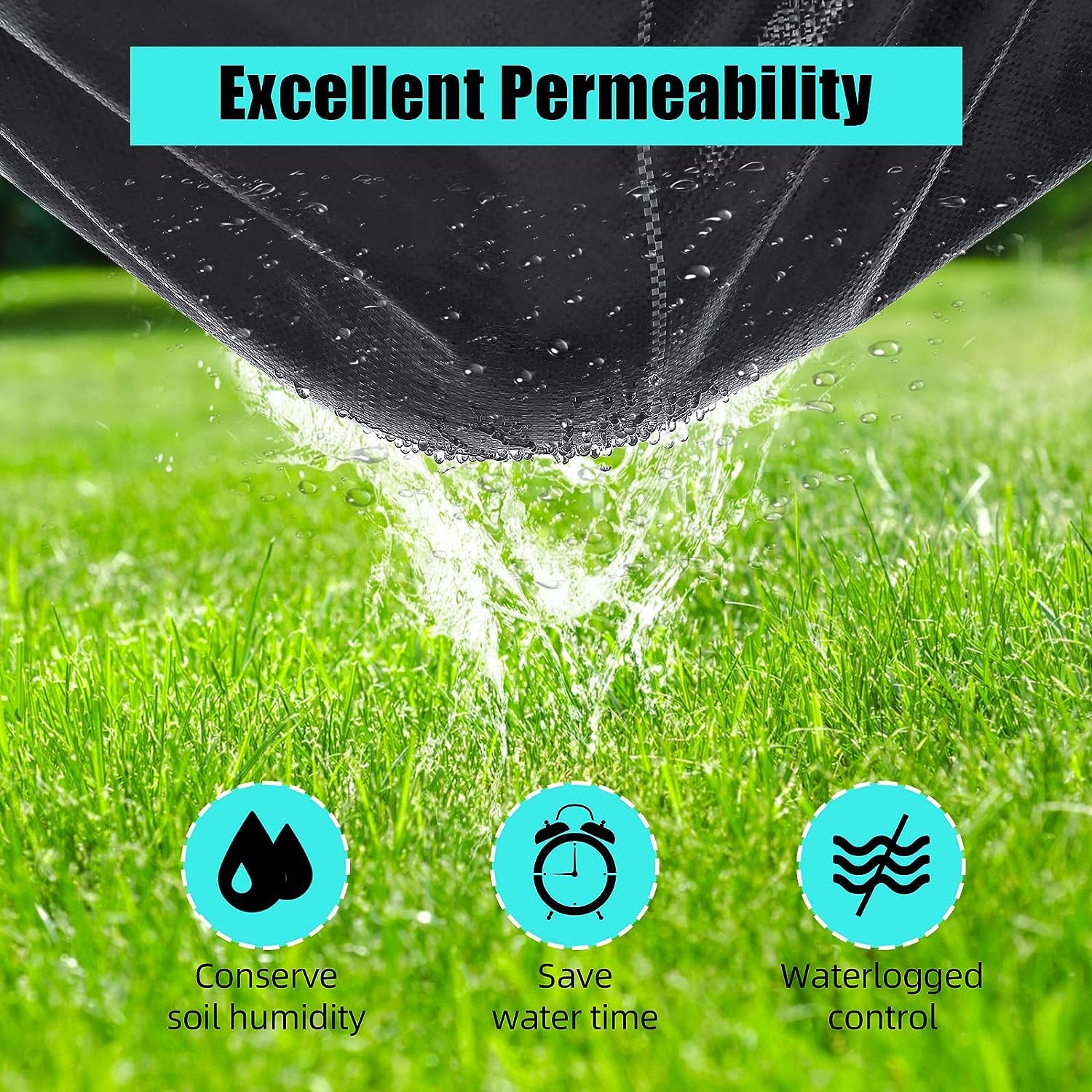 PioneerWorks 6.5ft x 330ft Heavy Duty Weed Barrier Landscape Fabric - Premium 3.2oz Ground Cover Weed Block Gardening Mat for Superior Weed Control | Easy Setup for Gardens, Lawns & Landscaping Projects