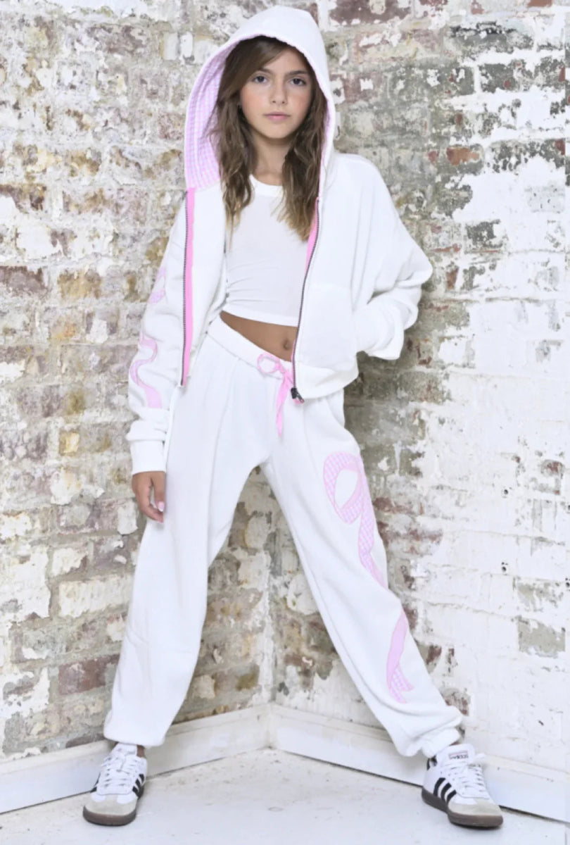 Coquette Bow Dylan Sweatpants for Women - Soft Lounge Pants with Cute Bow Detail - Perfect for Yoga, Lounging & Casual Wear