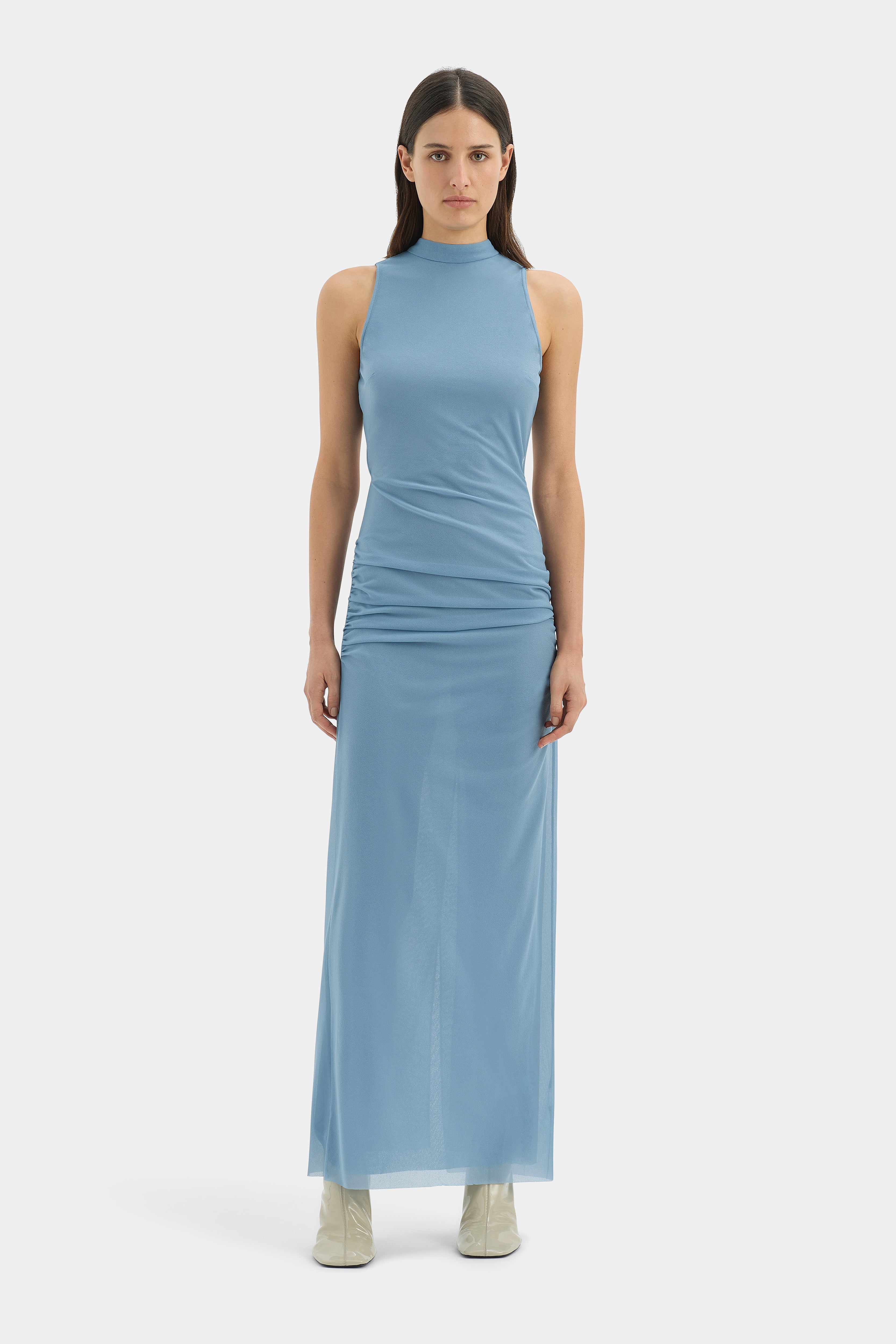 Elegant Ruby Red Open Back Evening Gown - Sexy Long Formal Dress for Prom, Wedding, and Special Occasions