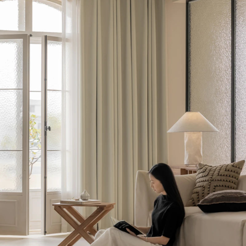 Amina Chenille Blackout Curtains - Thermal Insulated Custom Window Drapes for Bedroom & Living Room - Noise Reducing & Light Blocking for Better Sleep & Privacy