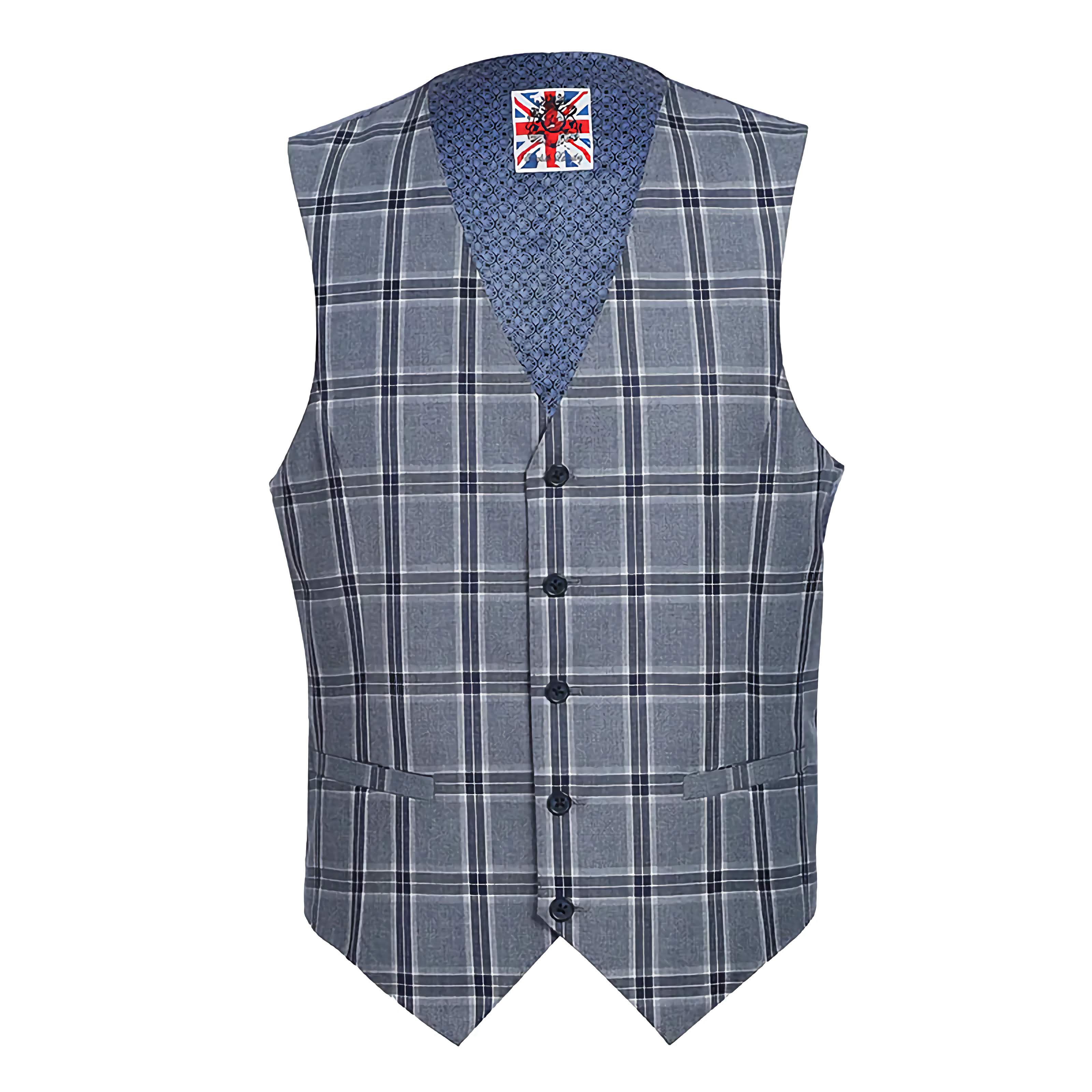English Laundry 3-Piece Light Gray Checked Slim Fit Suit for Men | Business Formal Attire & Wedding Outfit | Perfect for Office, Interviews, and Special Occasions