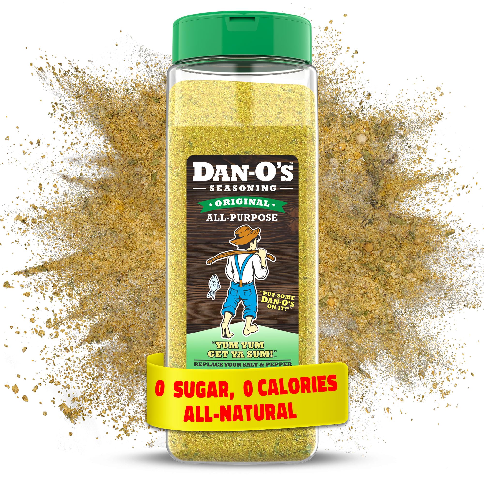 Dan-O's Original All Natural Seasoning - Low Sodium, No Sugar, No MSG, Gluten Free (20 oz) | Perfect for Grilling, BBQ, Chicken, Fish & Healthy Cooking