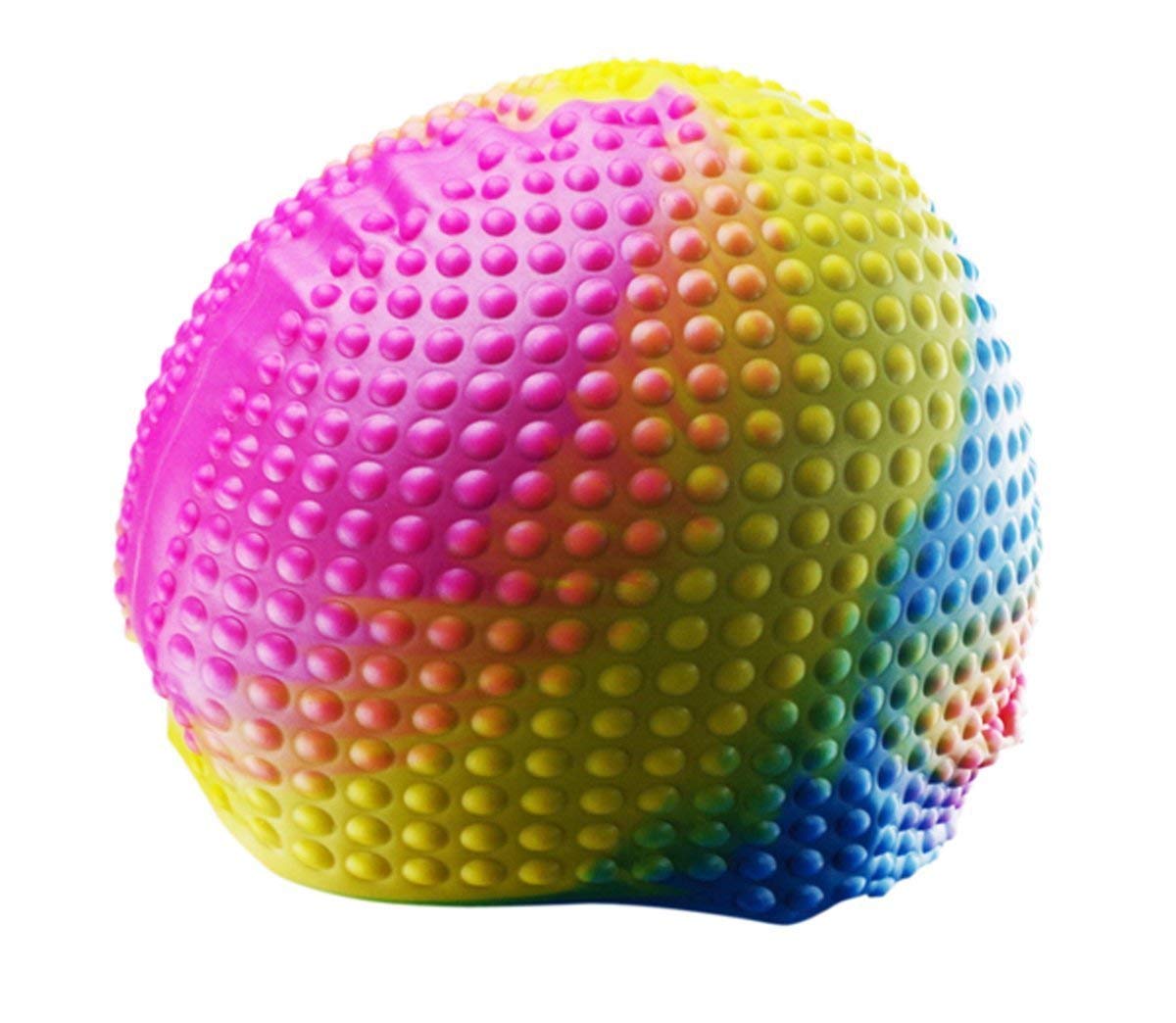MATIMAN Silicone Swimming Cap for Long Hair - Extra Large Swim Cap for Dreadlocks, Hair Extensions & Curly Hair - Waterproof & Comfortable (Blue) - Perfect for Pool, Beach & Competitive Swimming