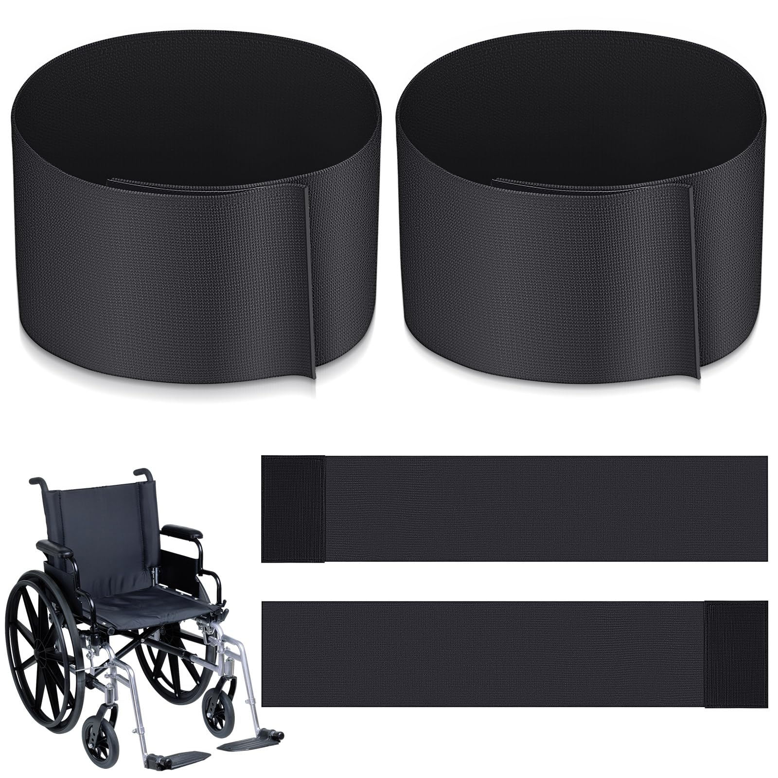 2-Pack Wheelchair Leg Straps - Adjustable Foot Restraints & Safety Belts for Elderly, Dementia, Paralysis - Prevent Sliding & Secure Leg Support - Ideal for Home Care, Hospitals & Mobility Assistance
