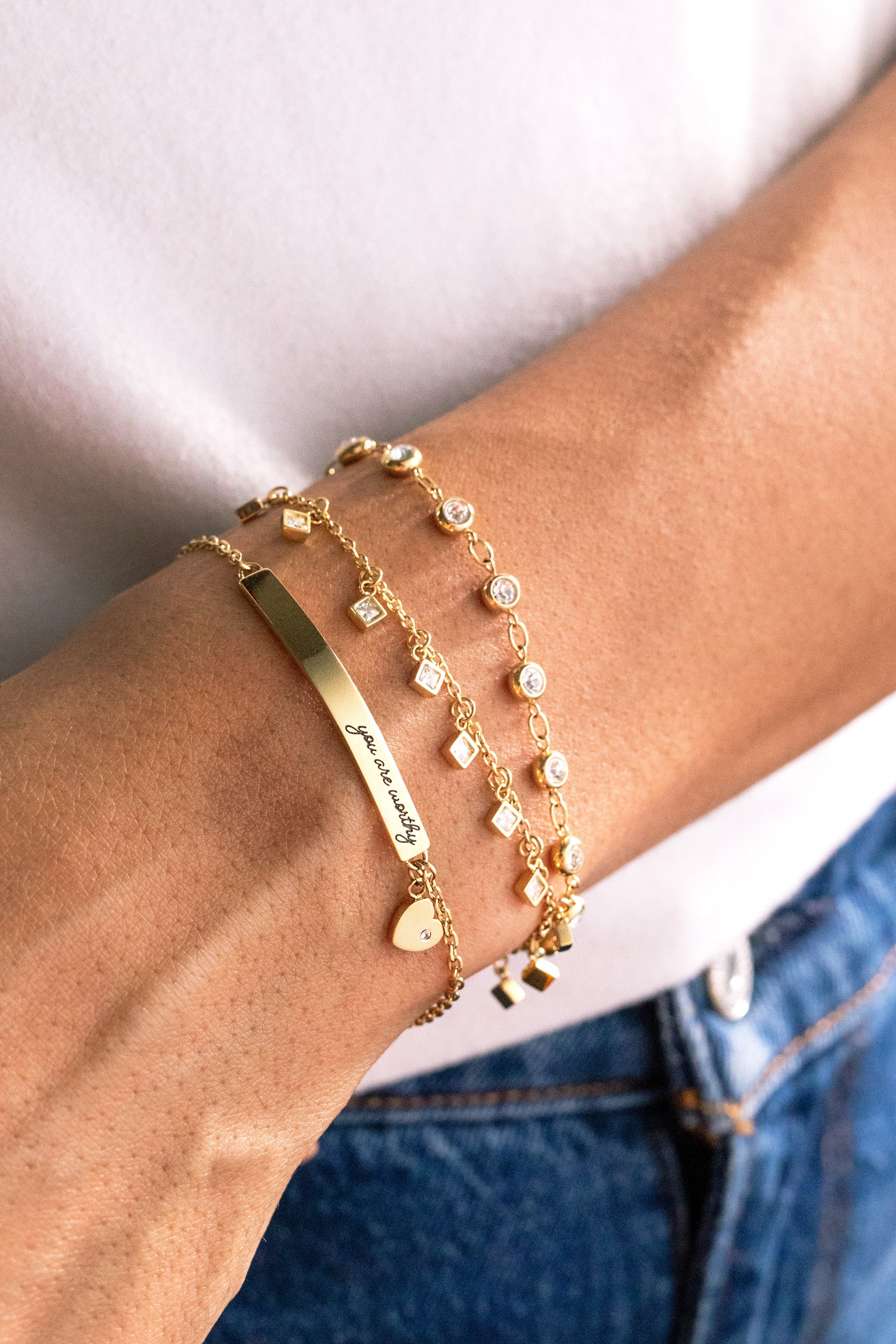Crystal Pebble Chain Bracelet for Women - Elegant Beaded Adjustable Wristband for Daily Wear, Gift Giving & Boho Fashion