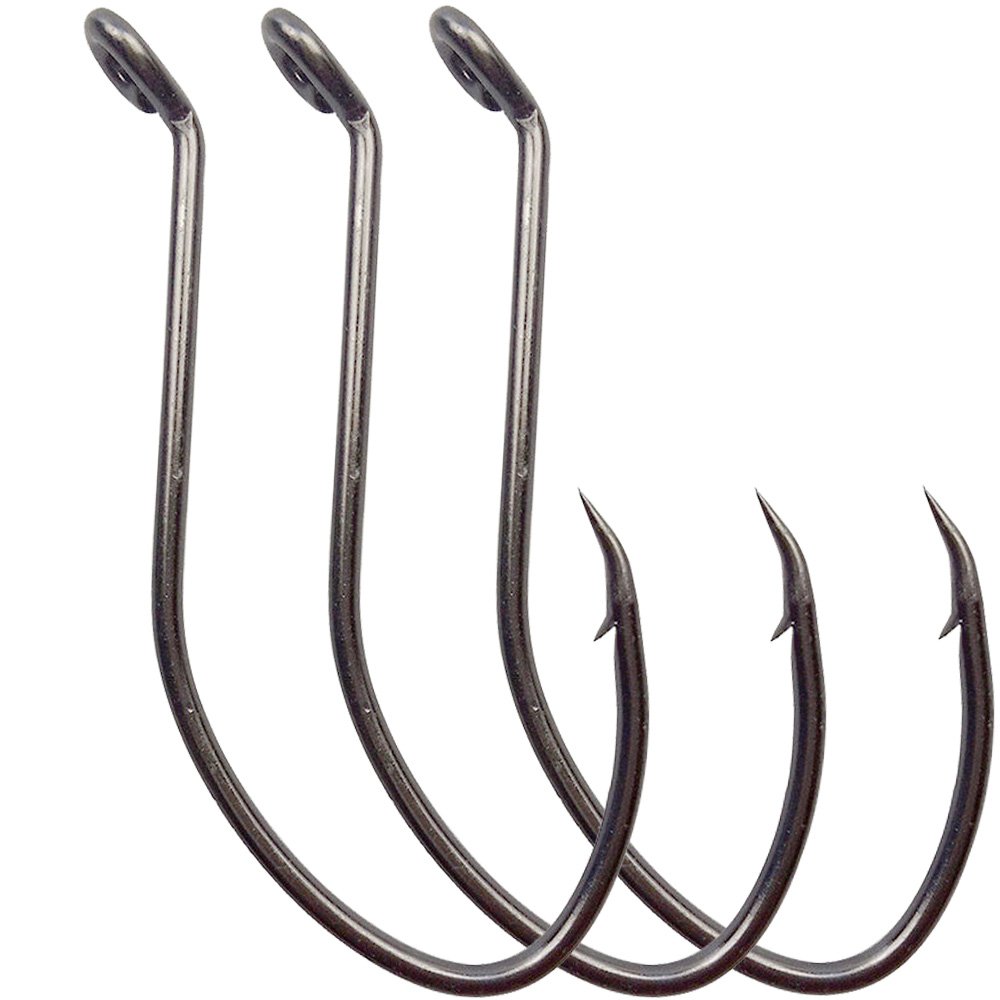 100pcs Catfish Hooks - High Carbon Steel Fishing Hooks for Saltwater & Big River