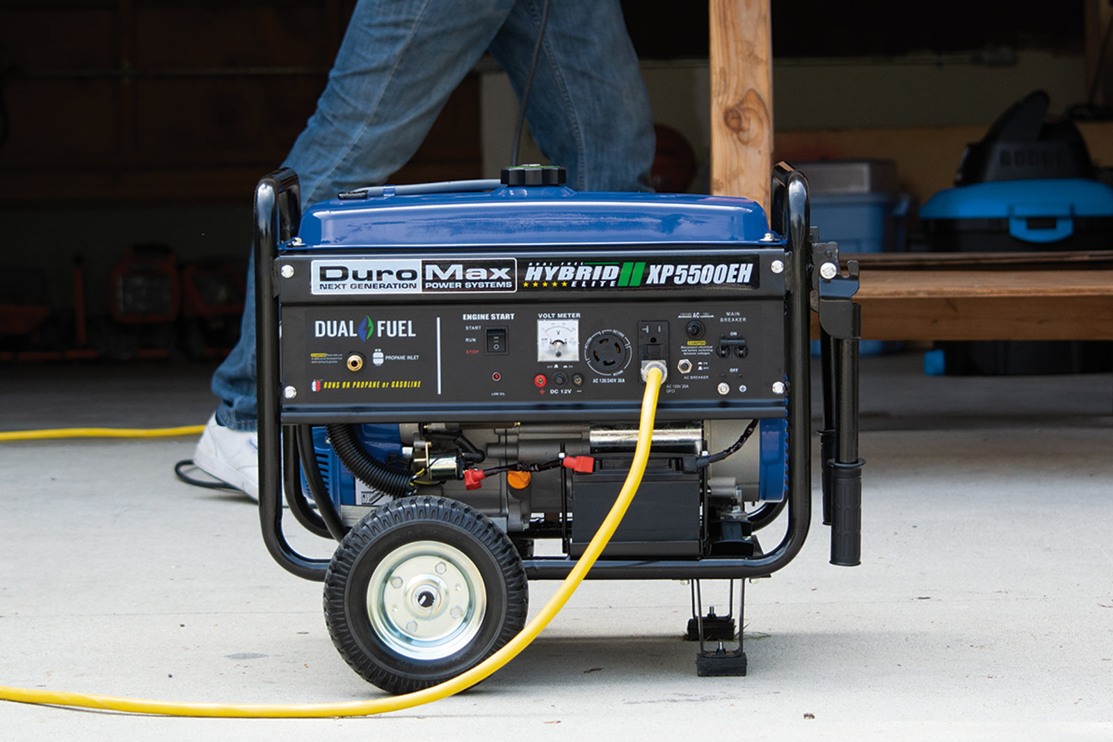 5,500 Watt Dual Fuel Portable Generator - Gas & Propane Powered - Emergency Backup & Outdoor Power for Camping, RV, Home Use