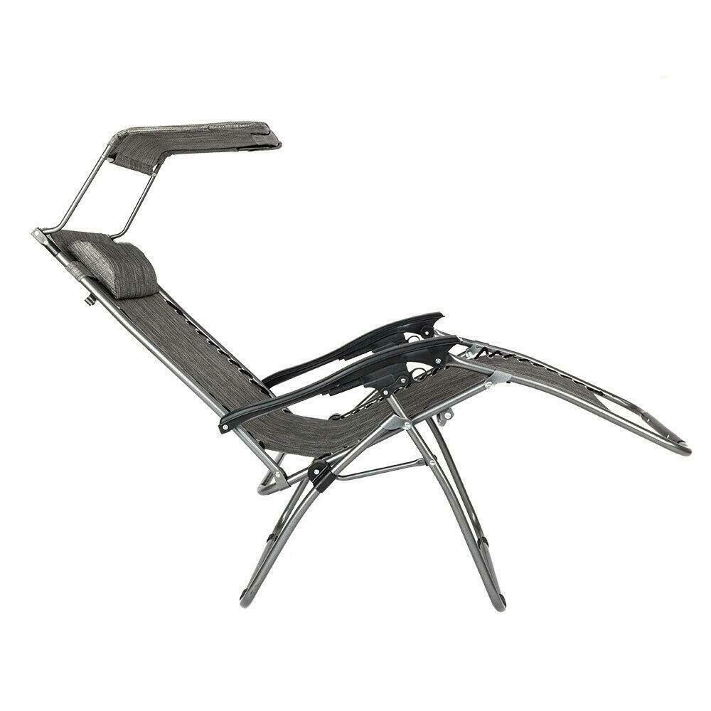 Zero Gravity Folding Patio Lounge Chair with Adjustable Sunshade & Cup Holder - Perfect for Beach, Poolside Relaxation & Backyard Lounging