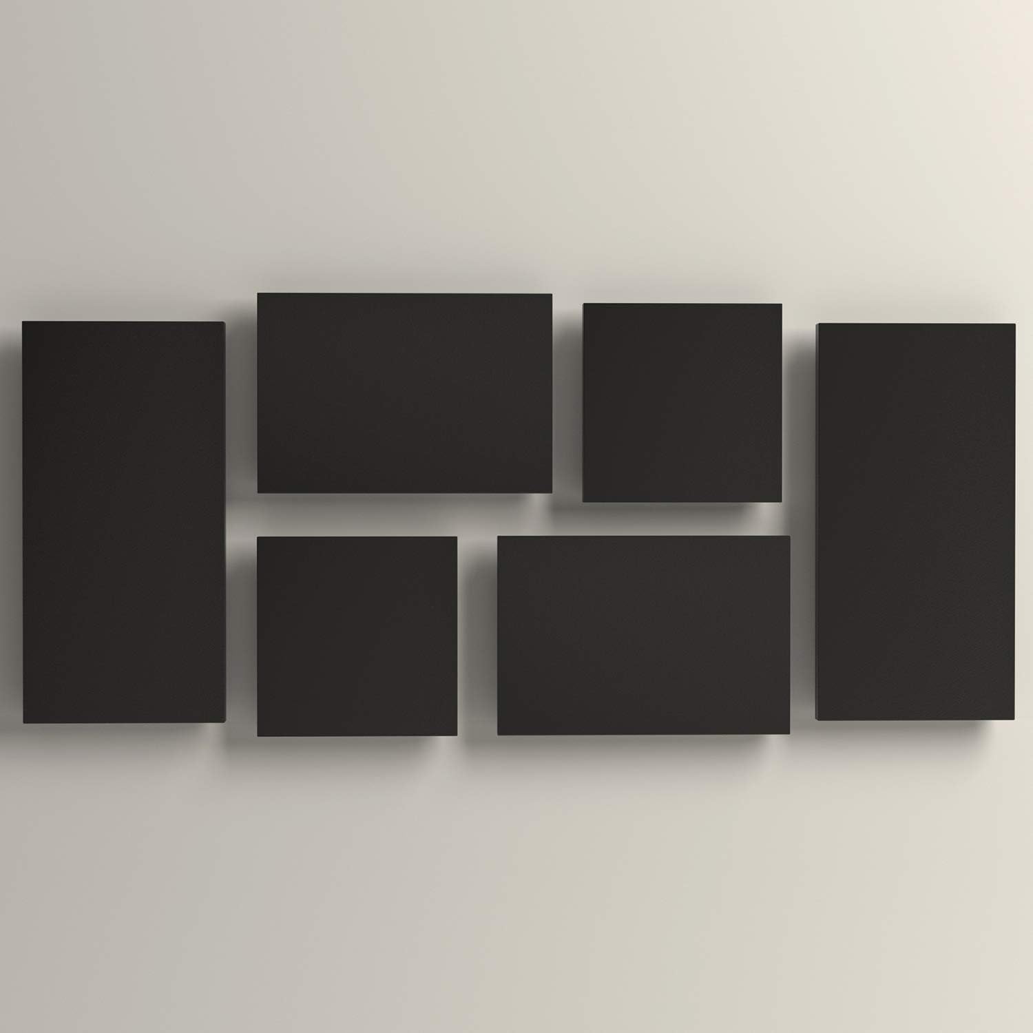 Soundproof Wall Panels 24x24 Inches - 5 Pack Acoustic Panels for Noise Reduction, Eco-Friendly Fiberglass Sound Damping Panels with Black Fabric - Perfect for Home Studios, Offices & Theaters