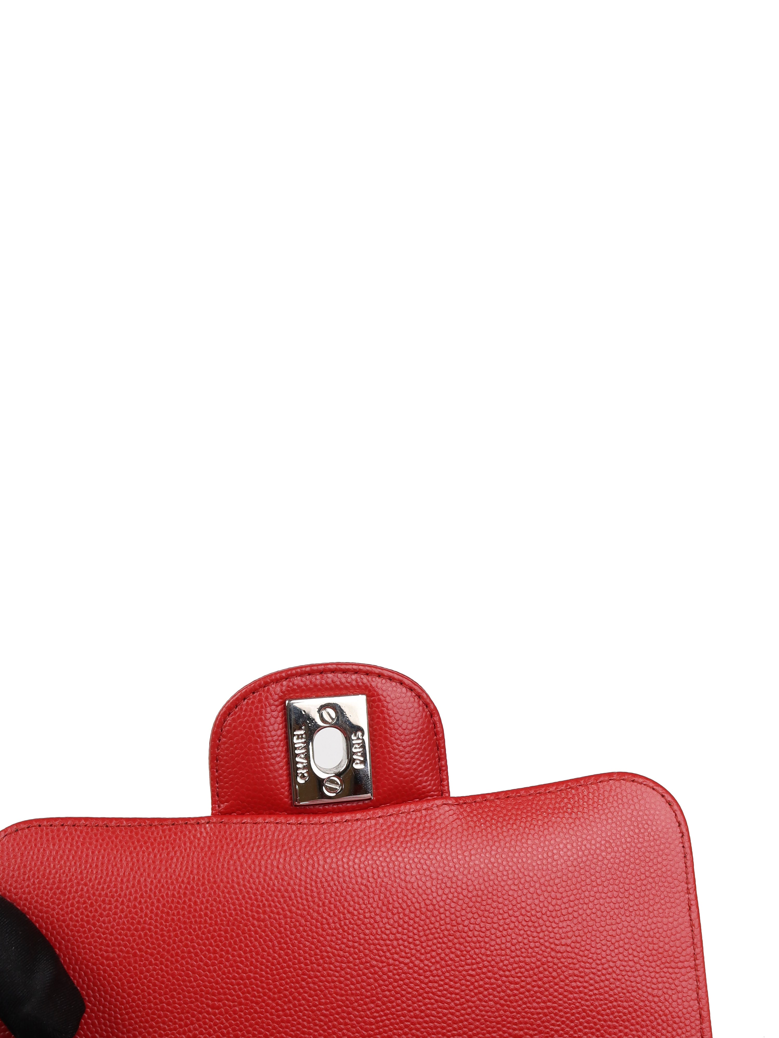 Chanel Red Caviar Chevron Mini Square Classic Flap Bag with Silver Hardware - Luxury Crossbody Purse for Women, Perfect for Evening Parties & Special Occasions